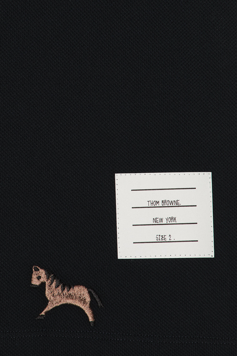 Short Sleeve Pique Polo With Horse Embroidery