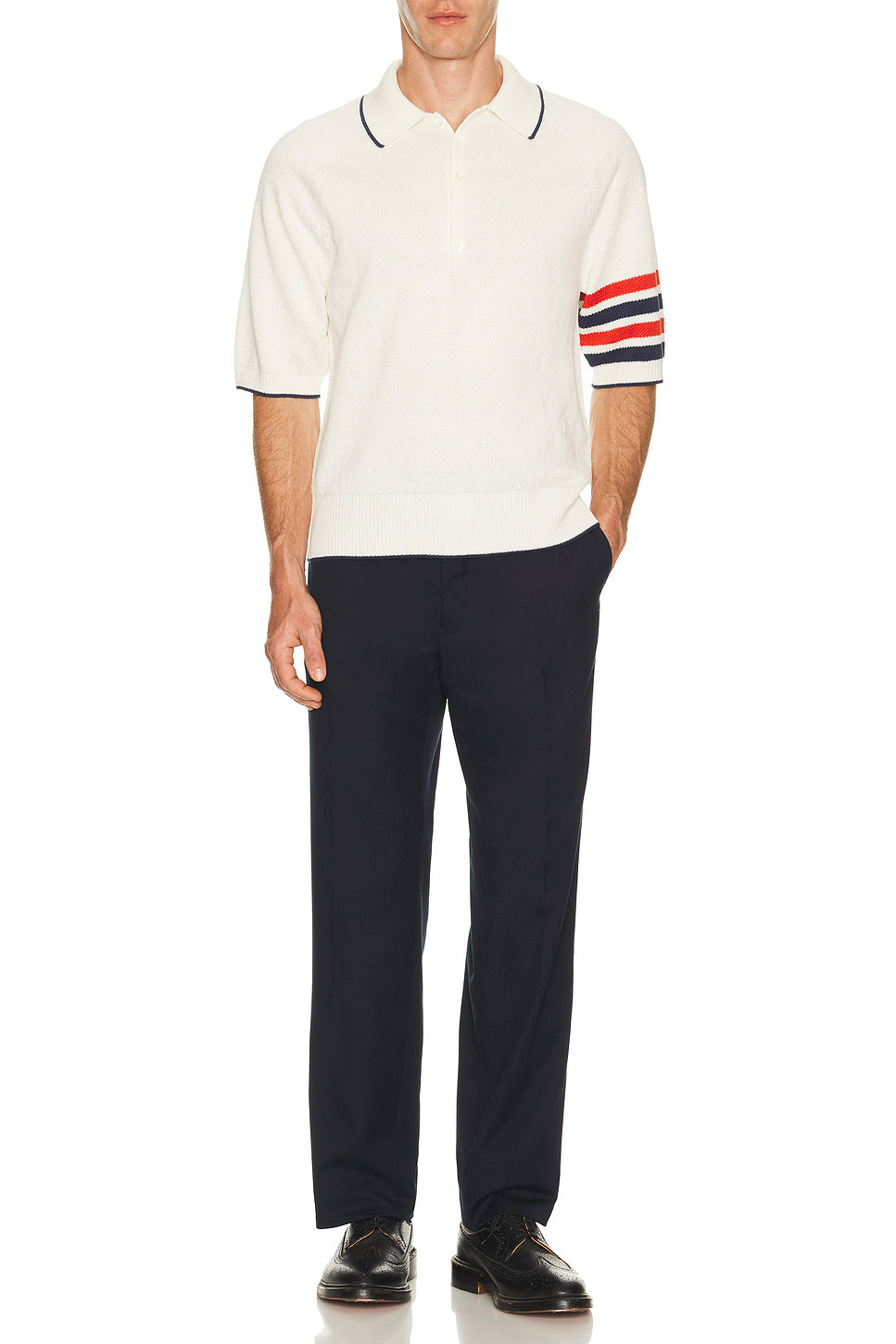 Relaxed Fit Raglan Short Sleeve Polo