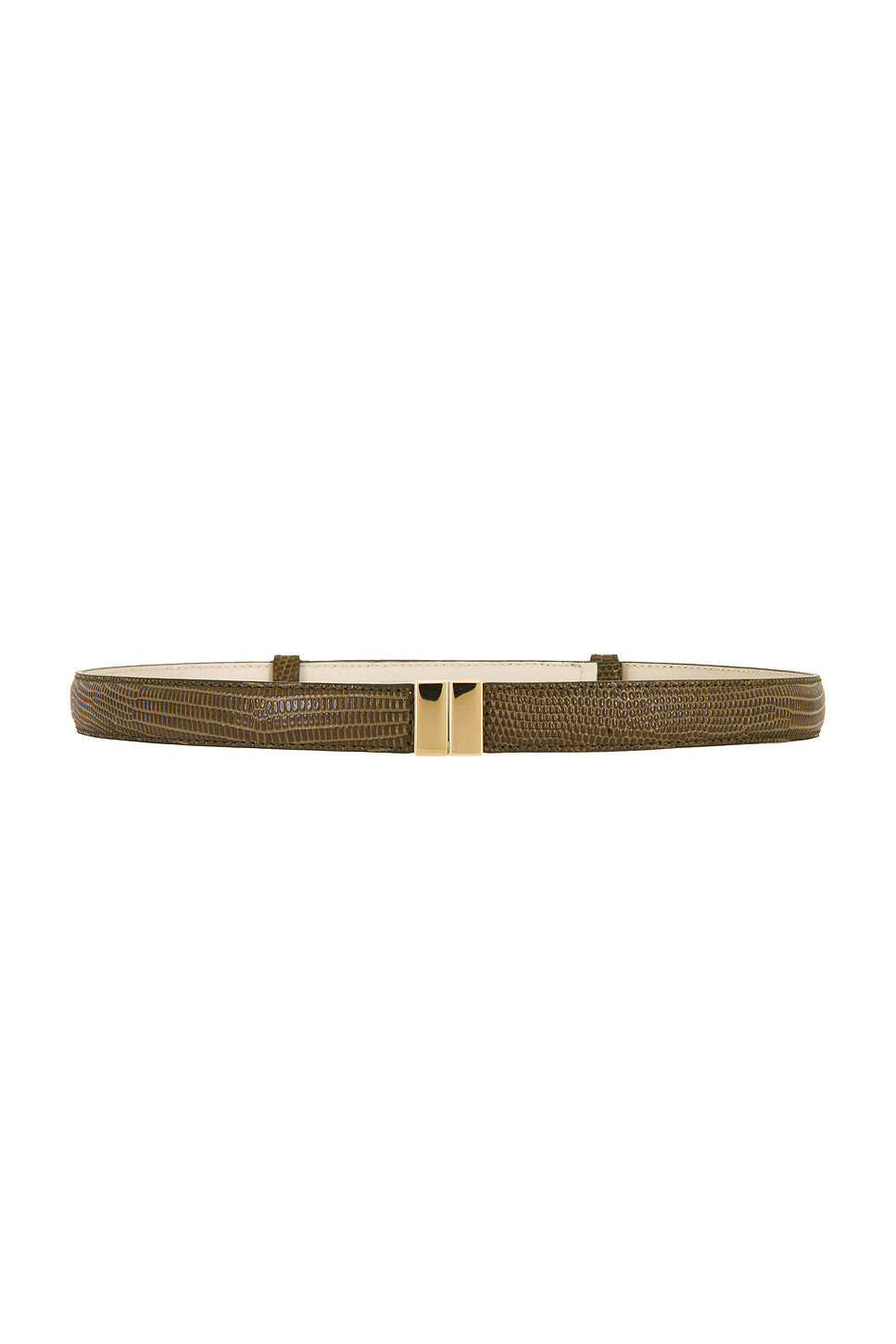 Slide Clasp Lizard Embossed Belt