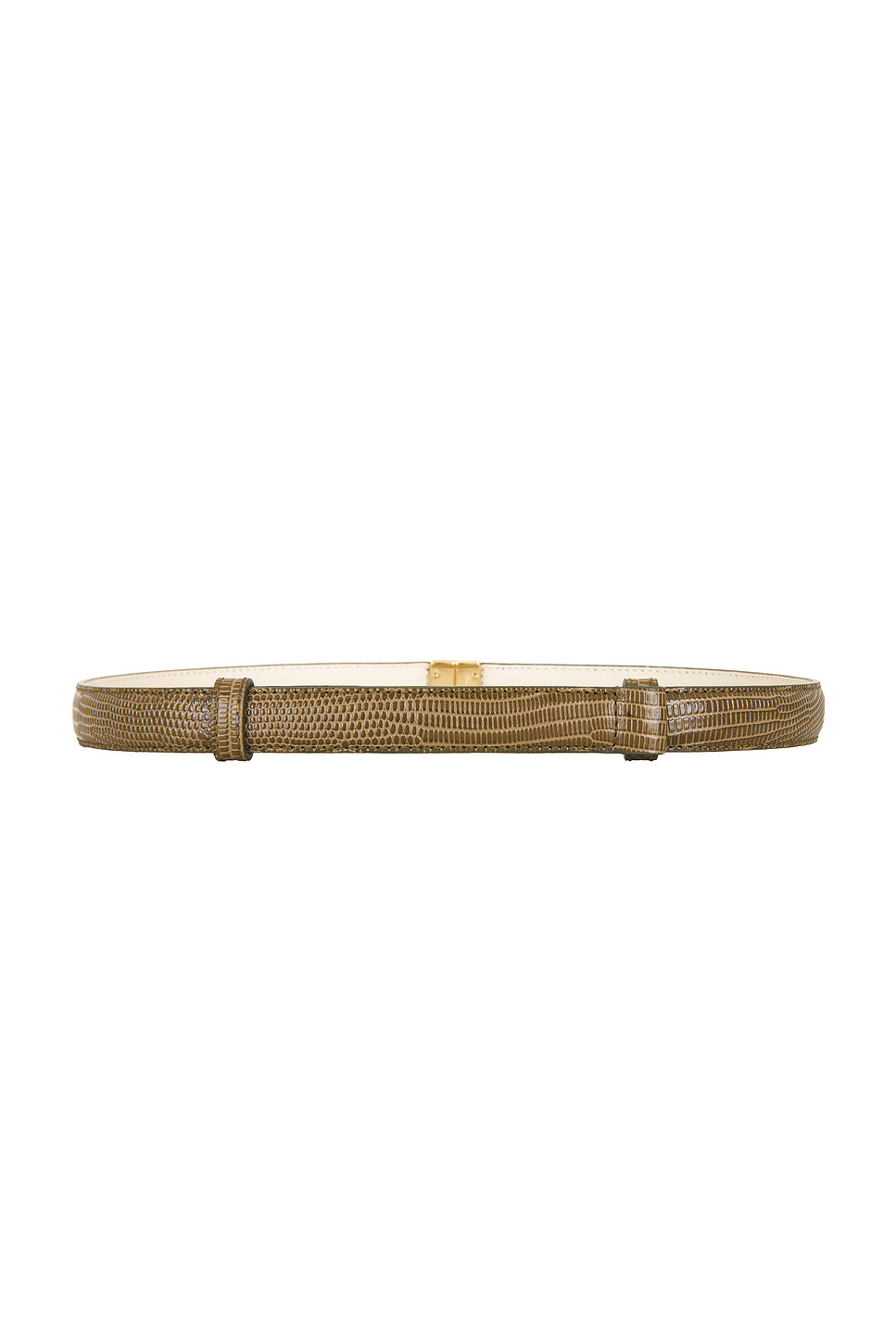 Slide Clasp Lizard Embossed Belt