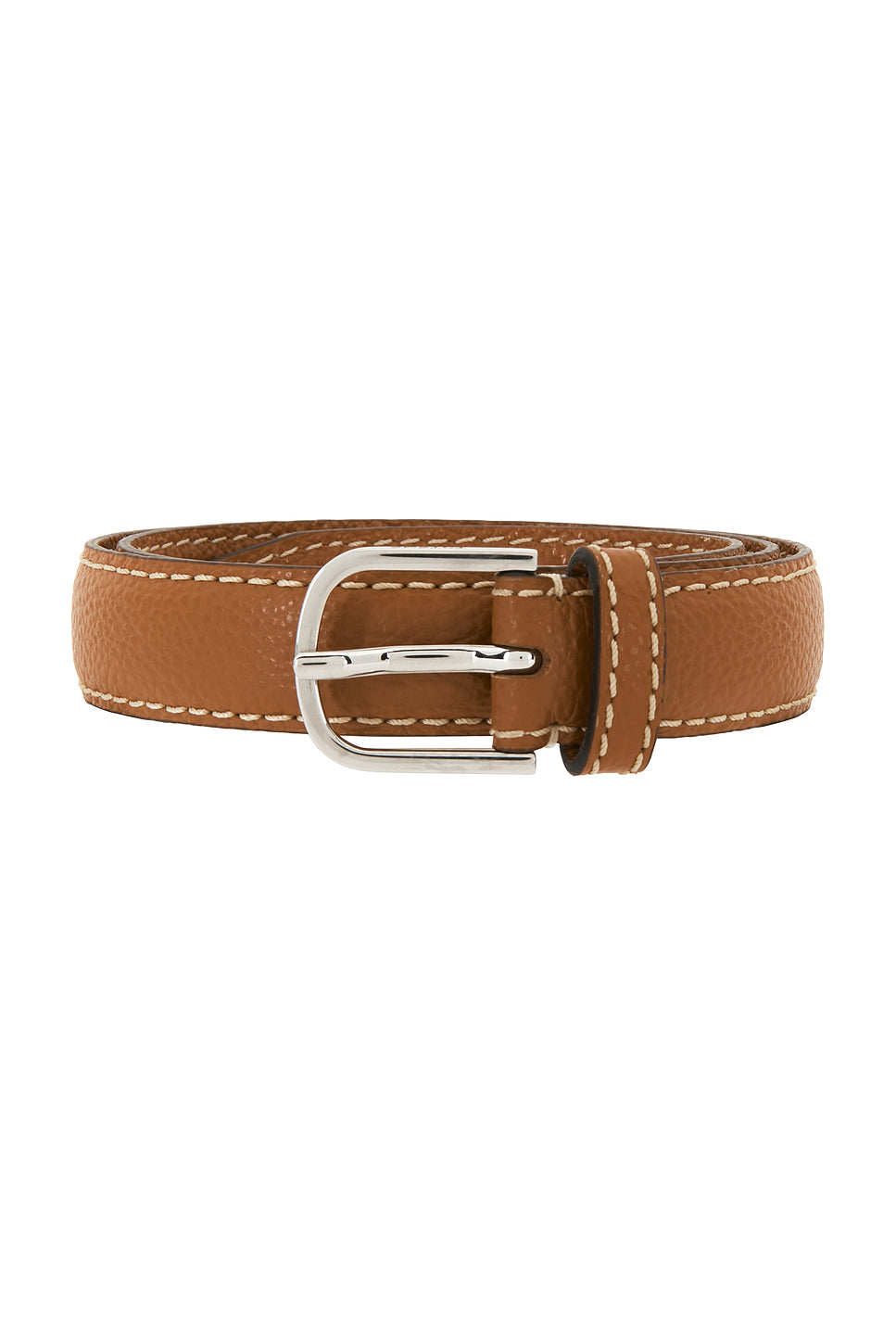 Slim Grained Leather Trouser Belt