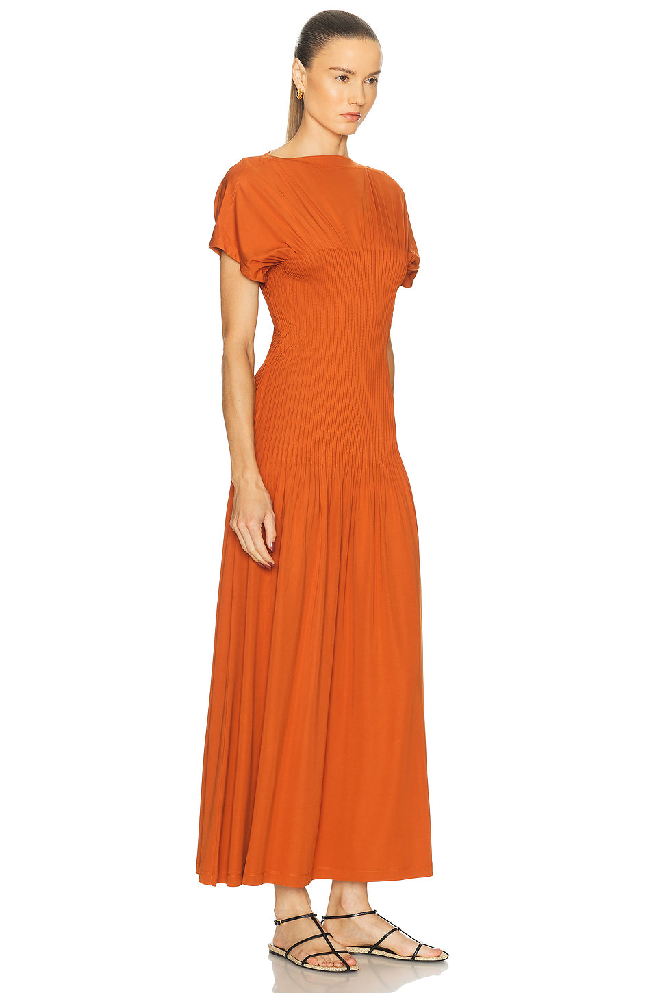Knife Pleated Jersey Dress