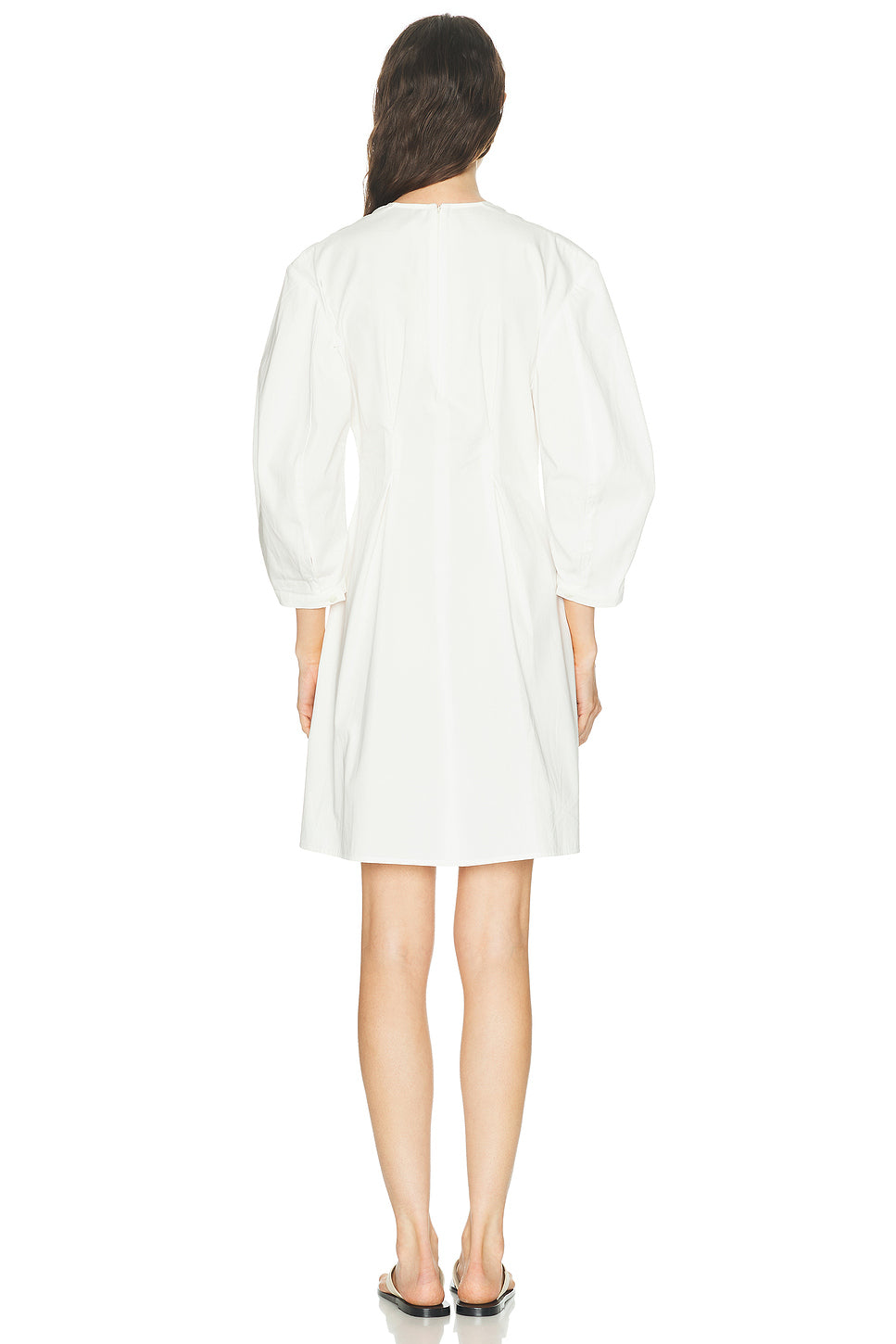 Balloon Sleeve Cotton Dress
