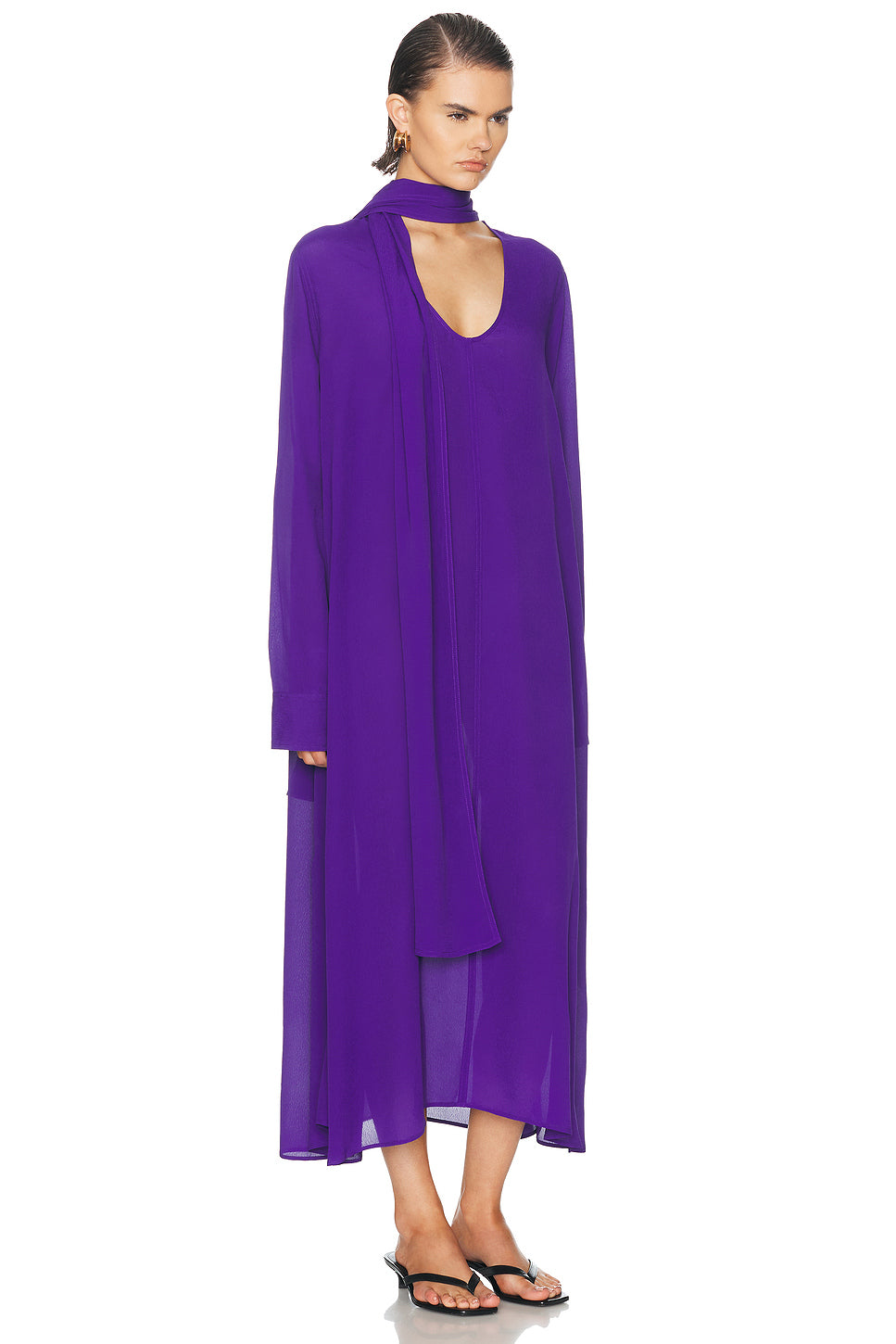 Rounded Neckline Dress