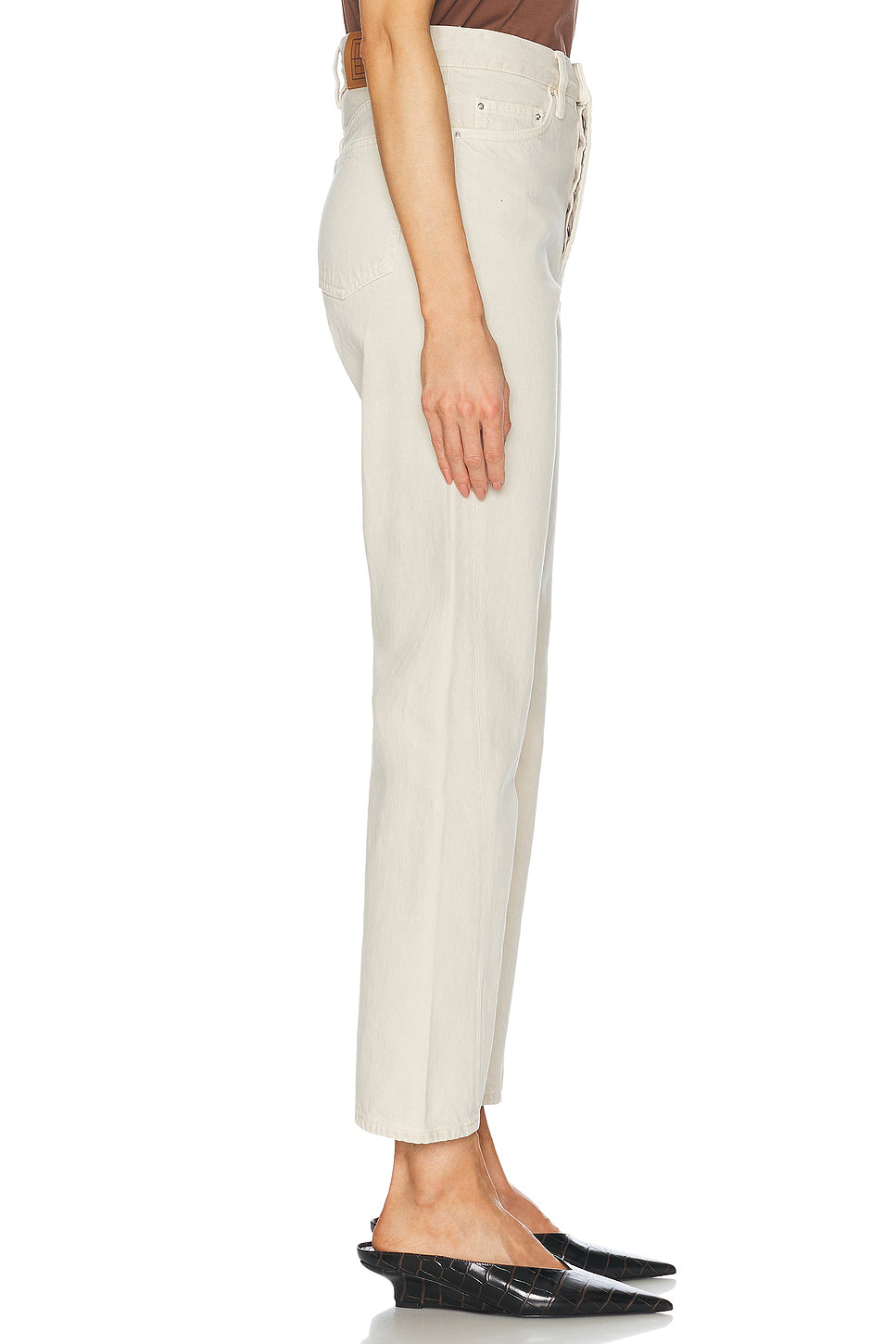 Twisted Seam Full Length Straight Leg Jeans