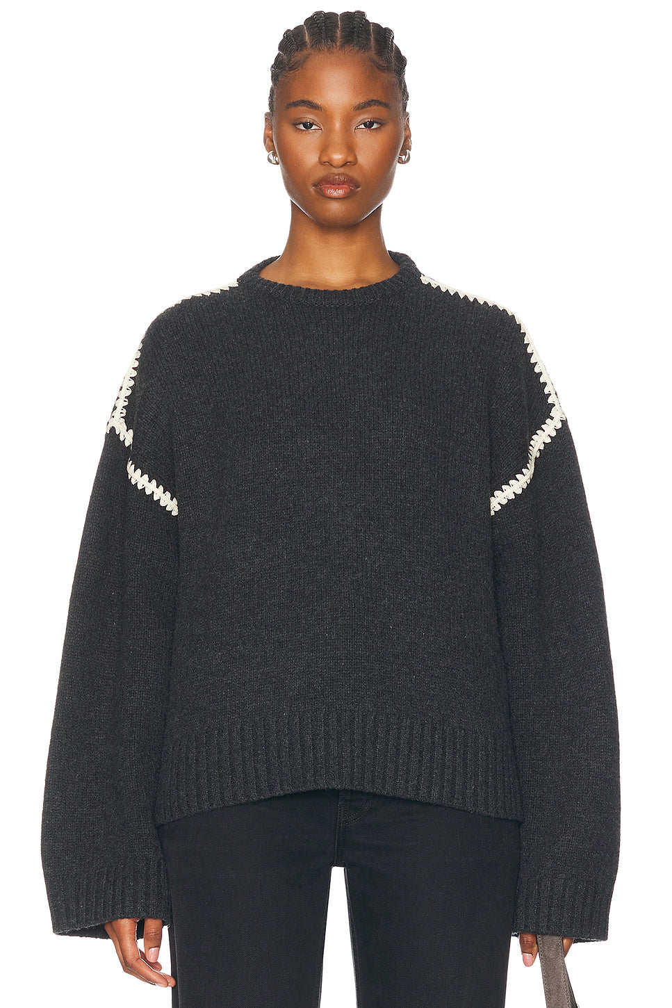 Embroiedered Wool Cashmere Sweater