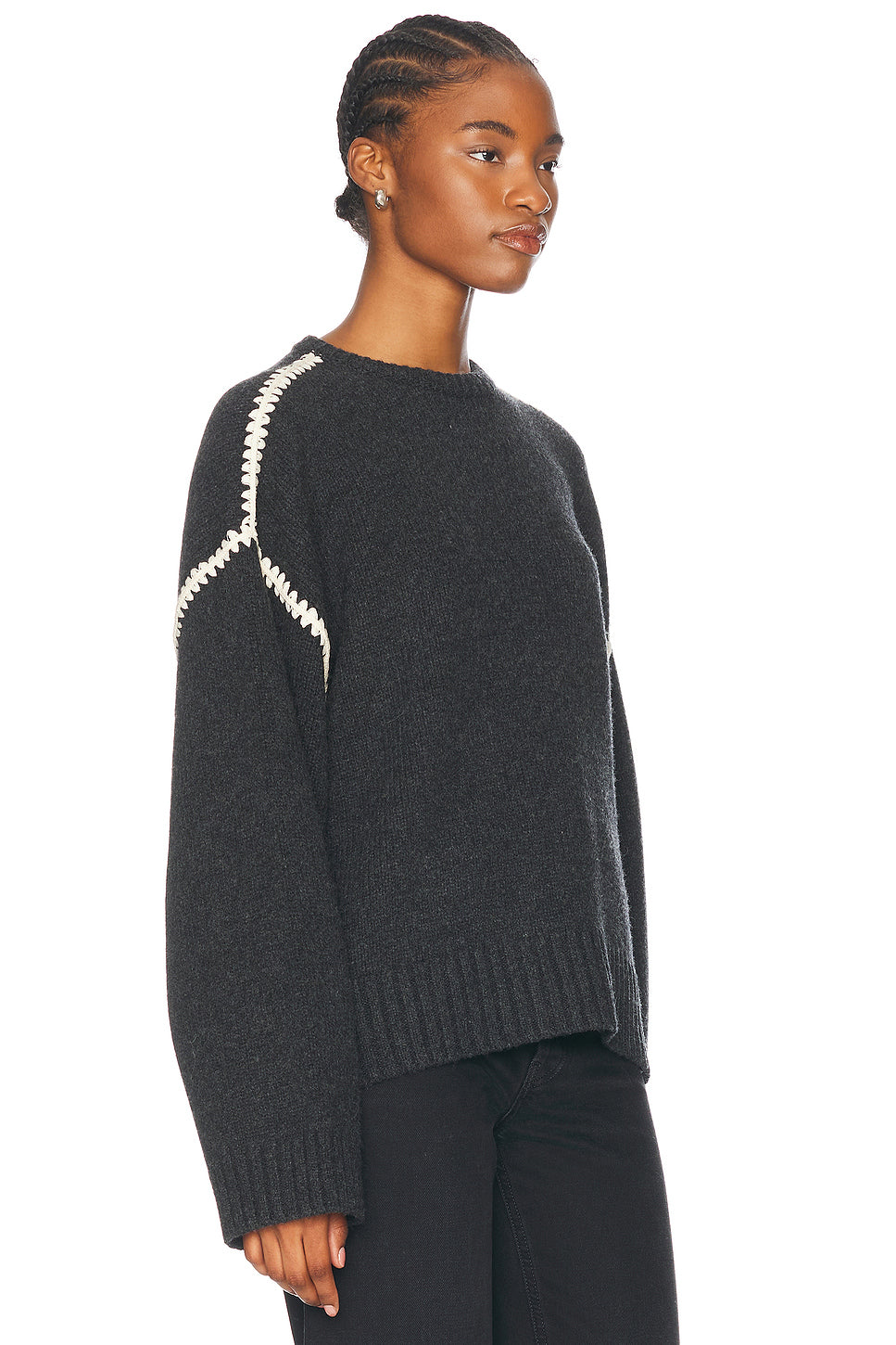 Embroiedered Wool Cashmere Sweater