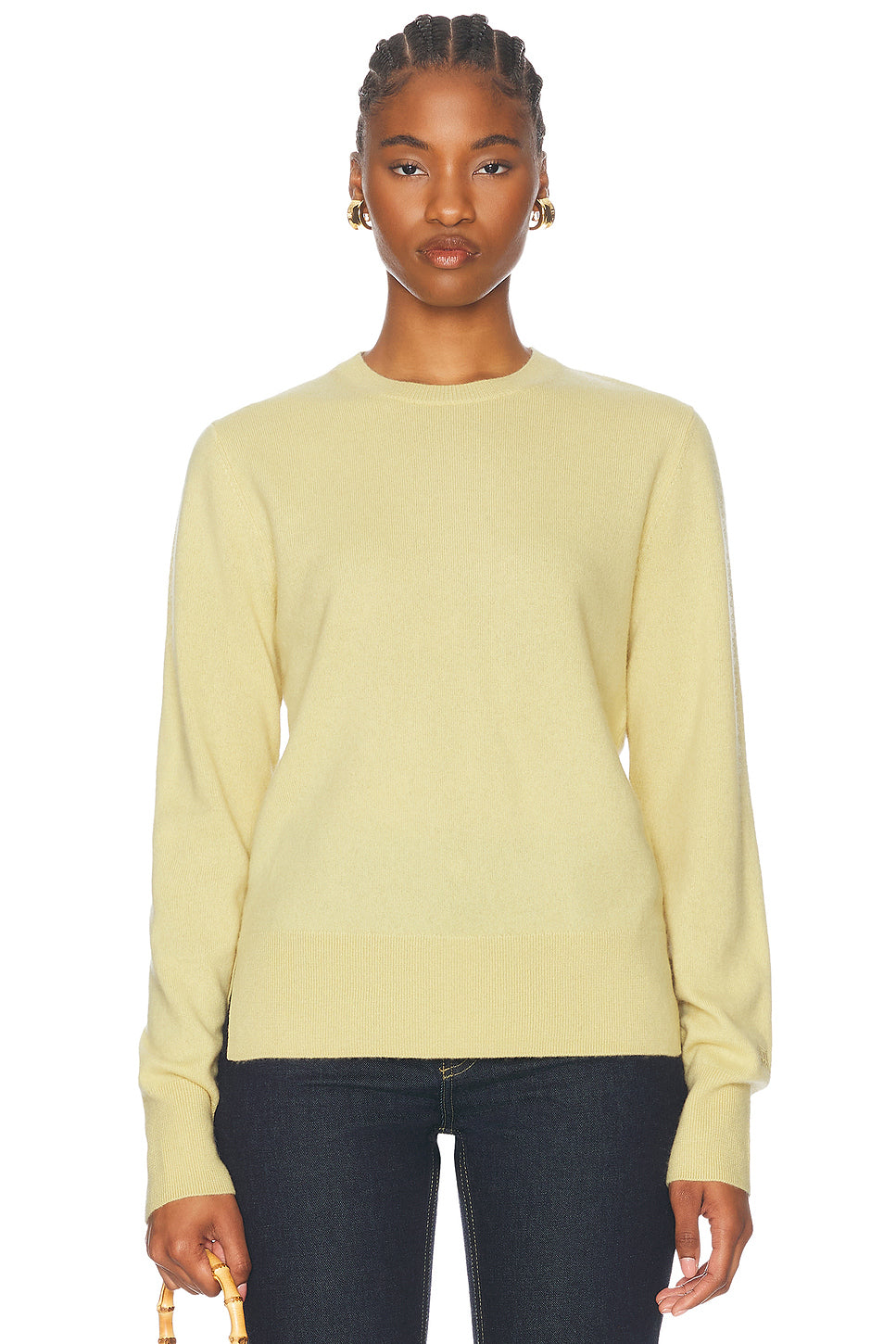 Crew Neck Cashmere Knit Sweater