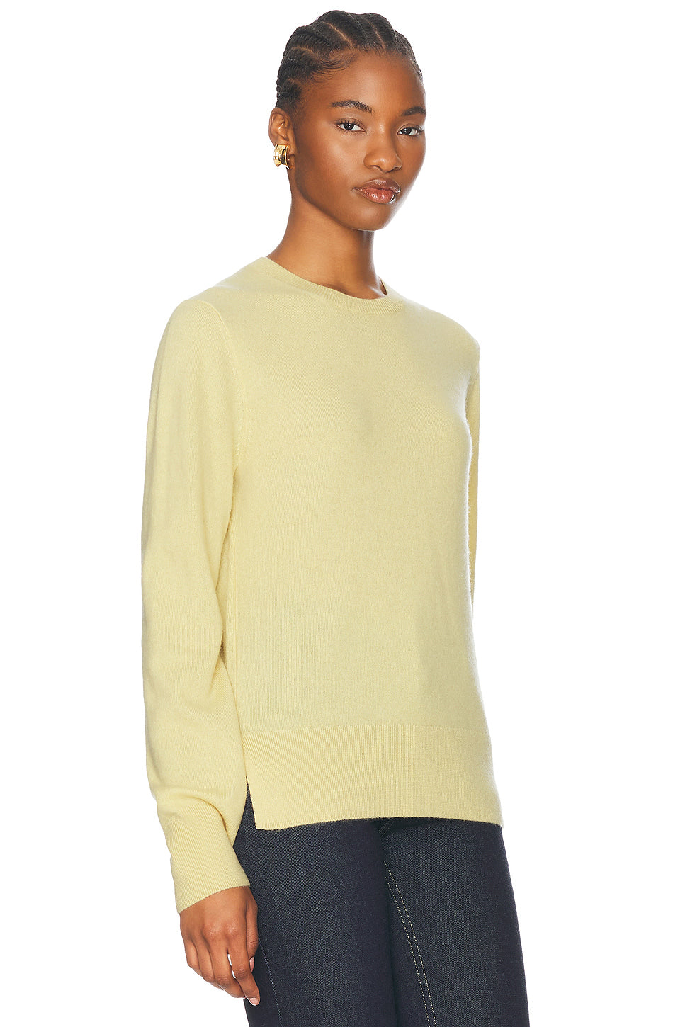 Crew Neck Cashmere Knit Sweater