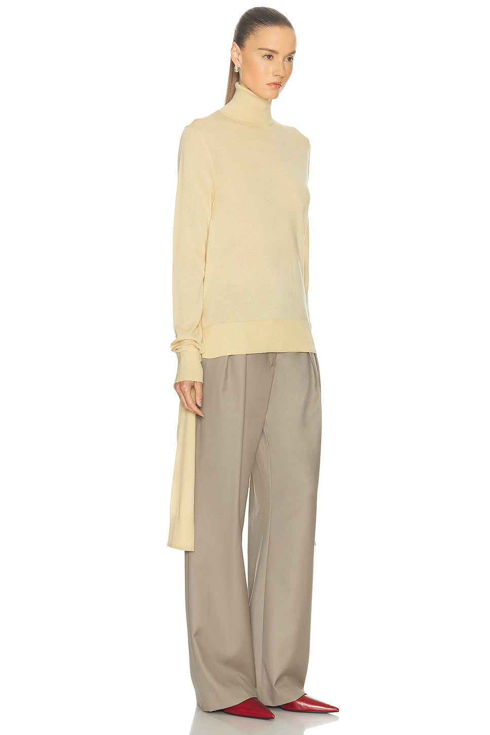Double-Sleeve Turtleneck Sweater