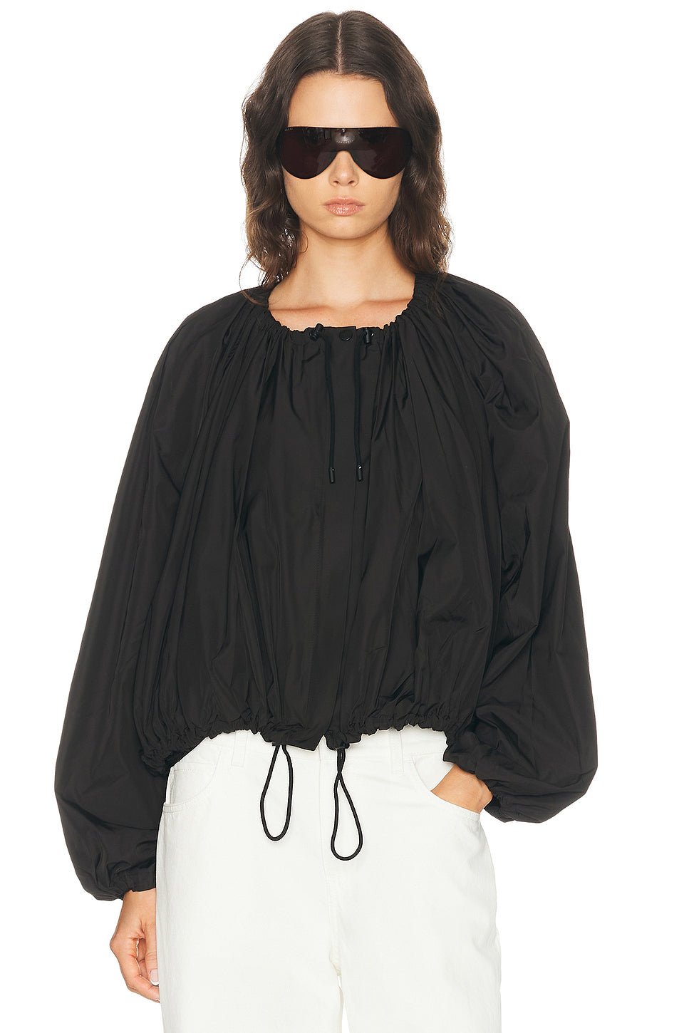 Gathered Parachute Coat