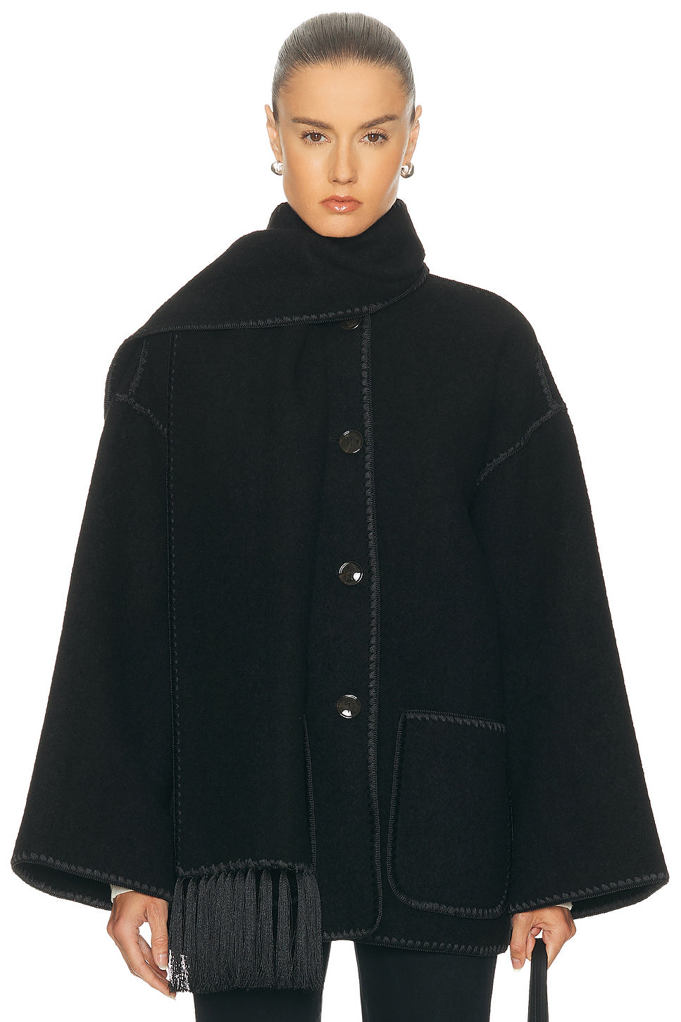 Embroidered Scarf Jacket