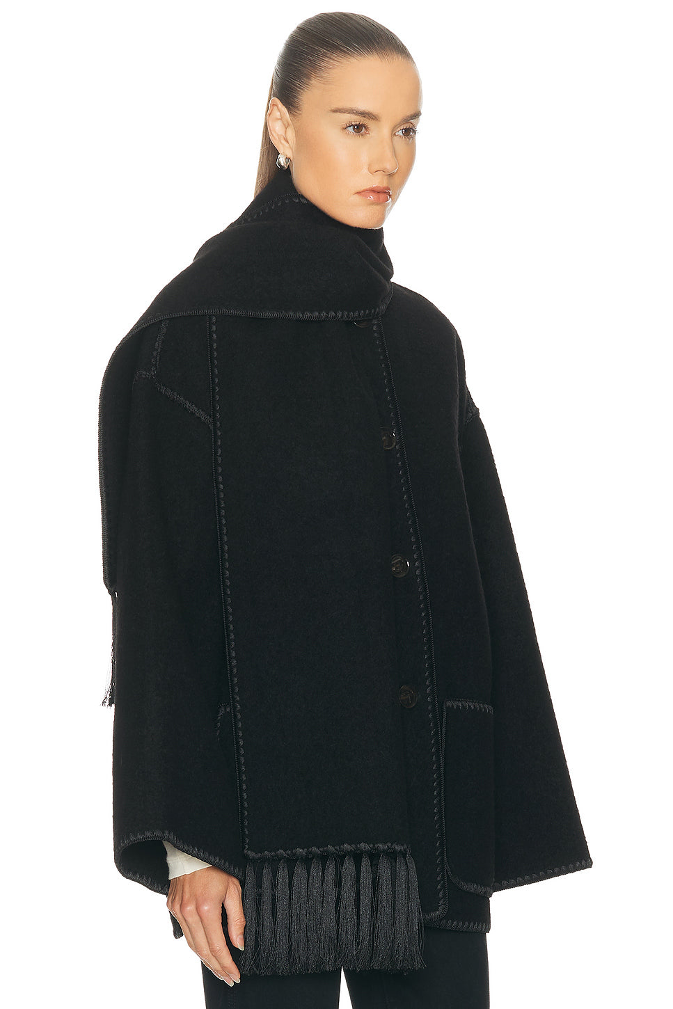 Embroidered Scarf Jacket