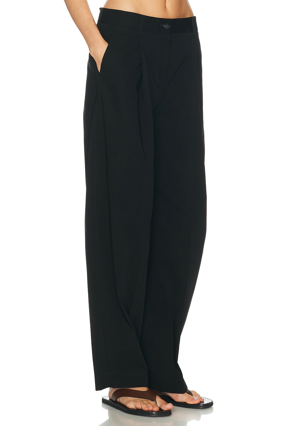 Single Pleat Cotton Trouser