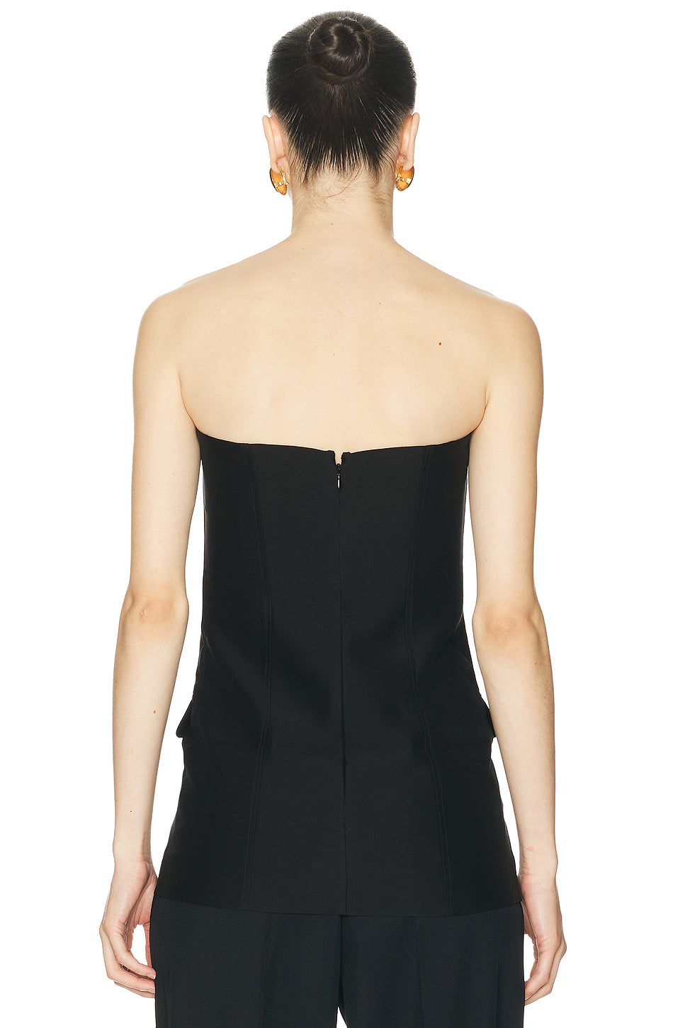 Strapless Crepe Pocket Top