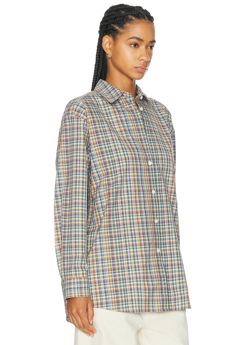 Classic Check Button Down Top
