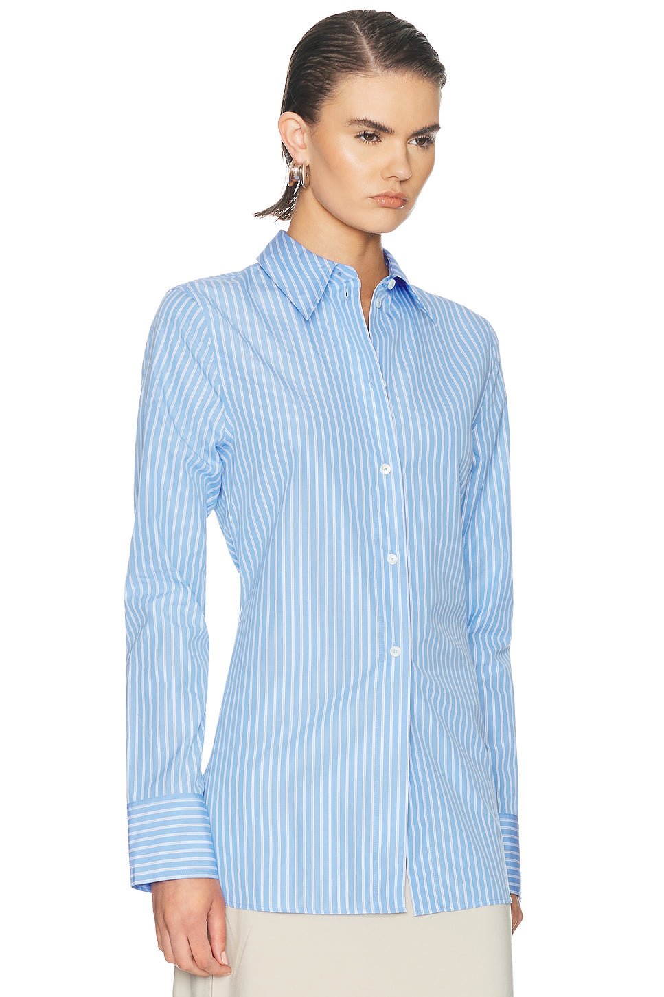 Striped Poplin Top