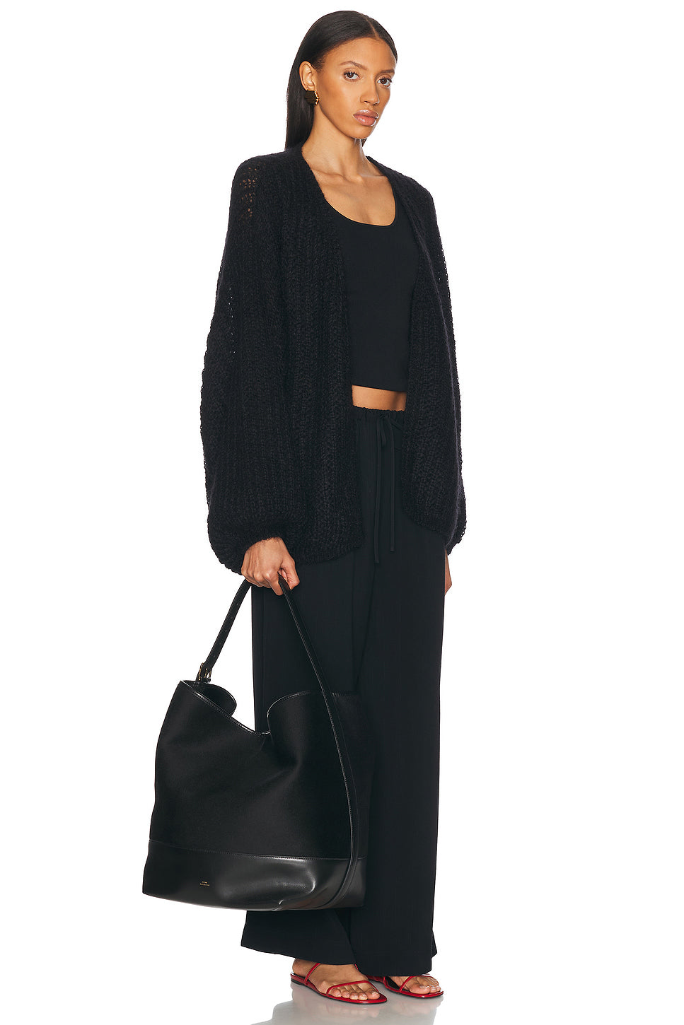 Belted Double Tote Bag