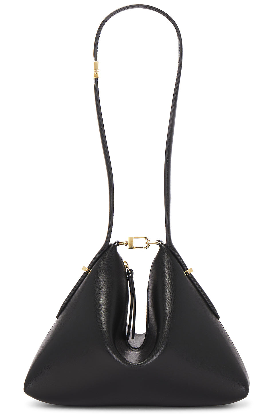 Leather Scoop Wristlet Bag