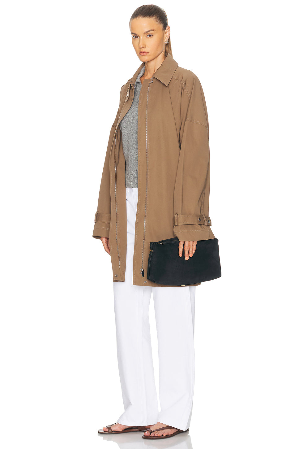 Suede Scoop Clutch