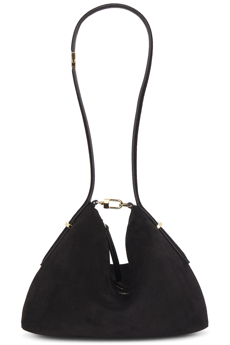 Suede Scoop Wristlet Bag