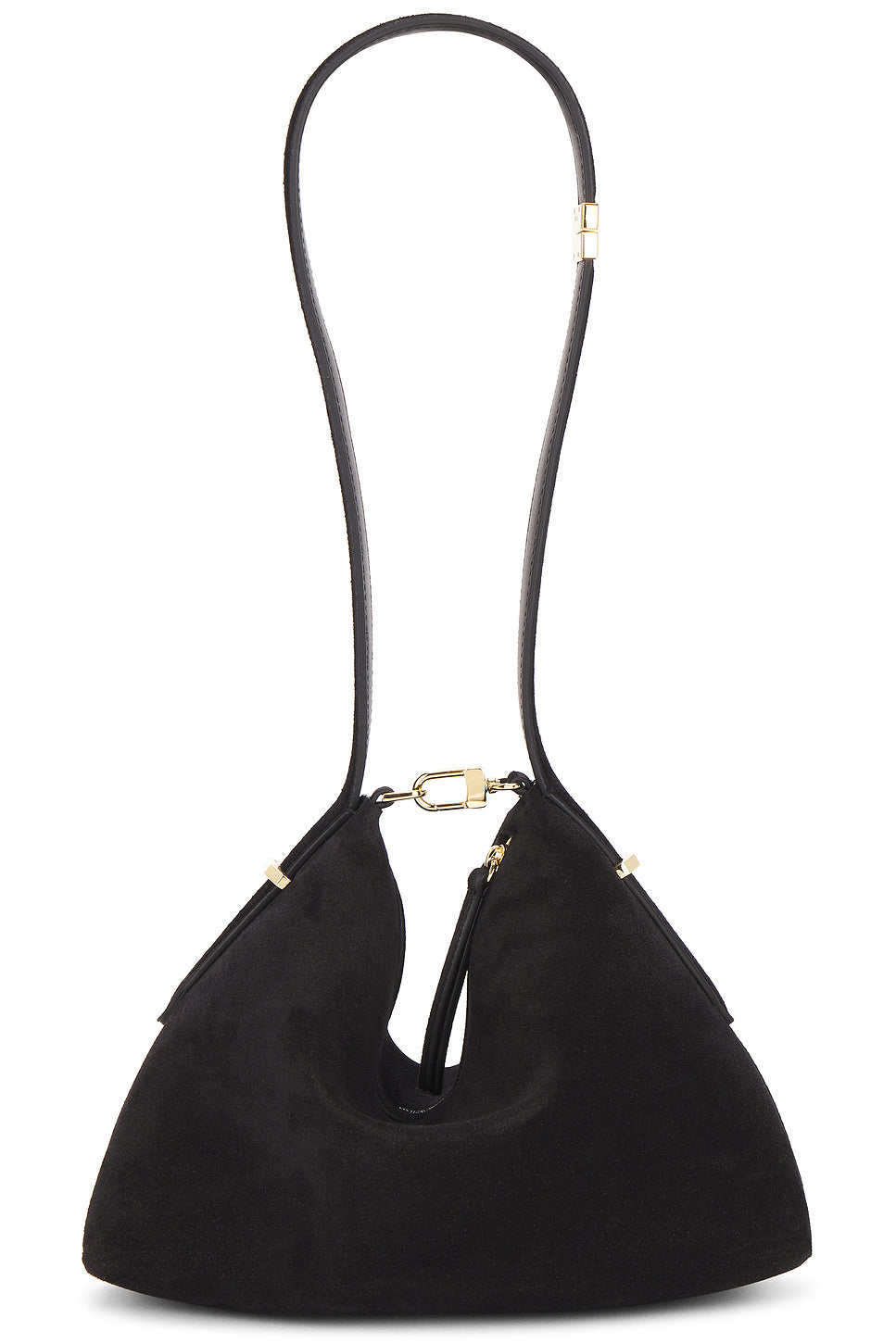 Suede Scoop Wristlet Bag