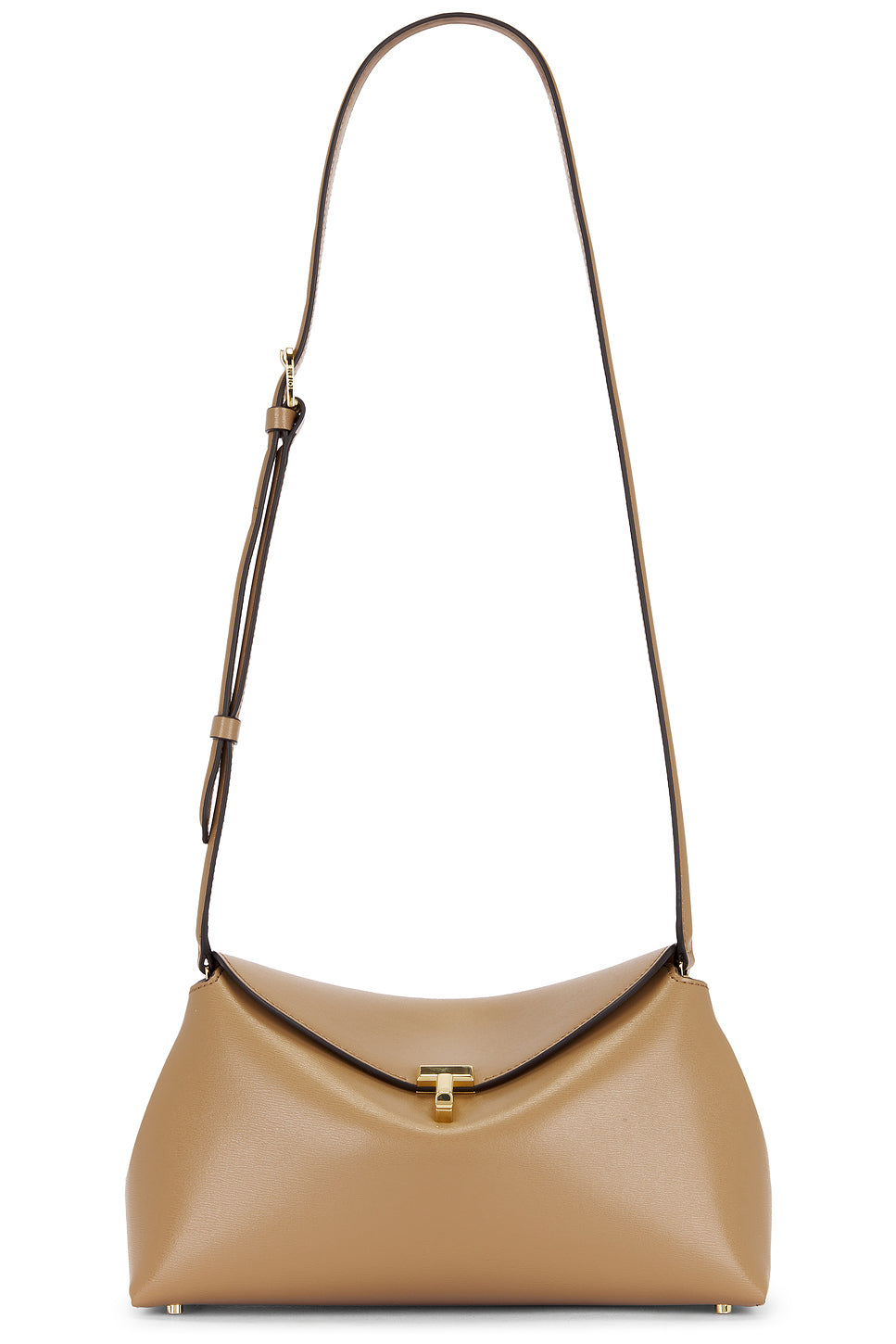 T-Lock Leather Clutch