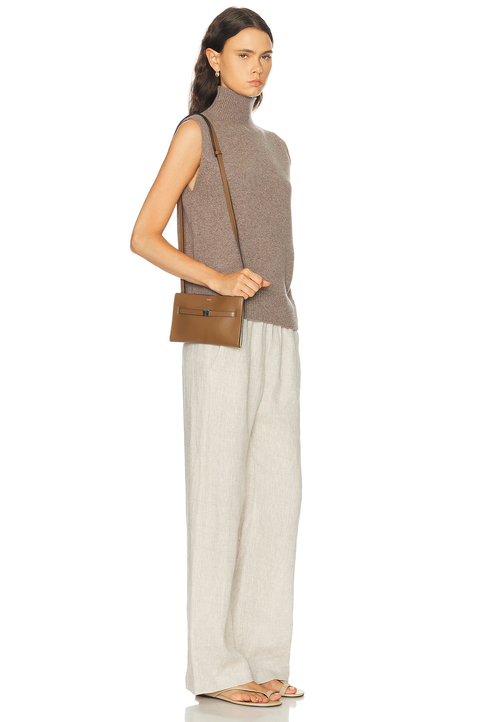 Belted Leather Crossbody Bag