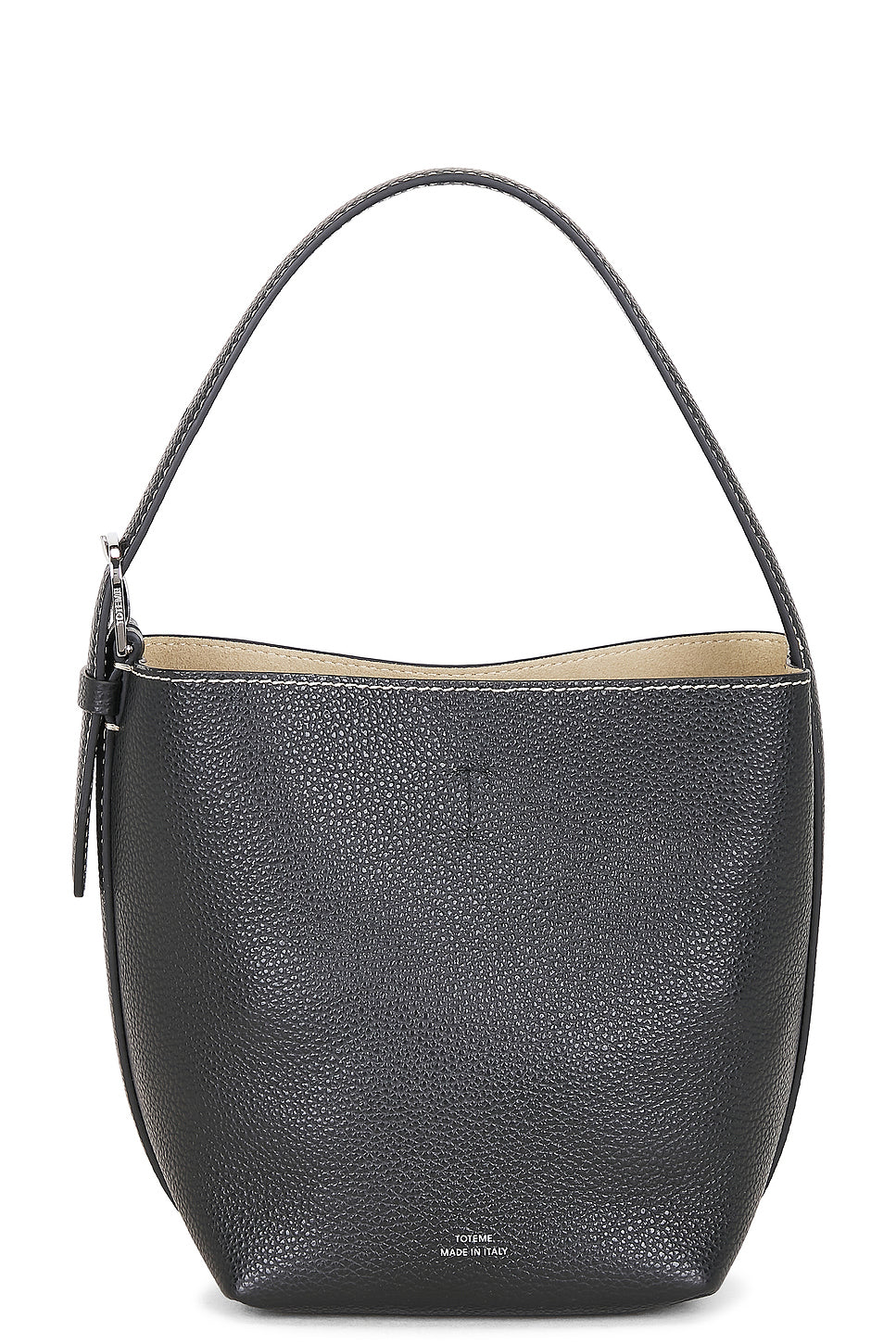 Small Belted Leather Tote Bag