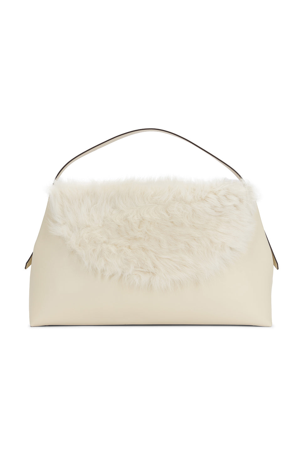 Shearling T-Lock Top Handle Bag