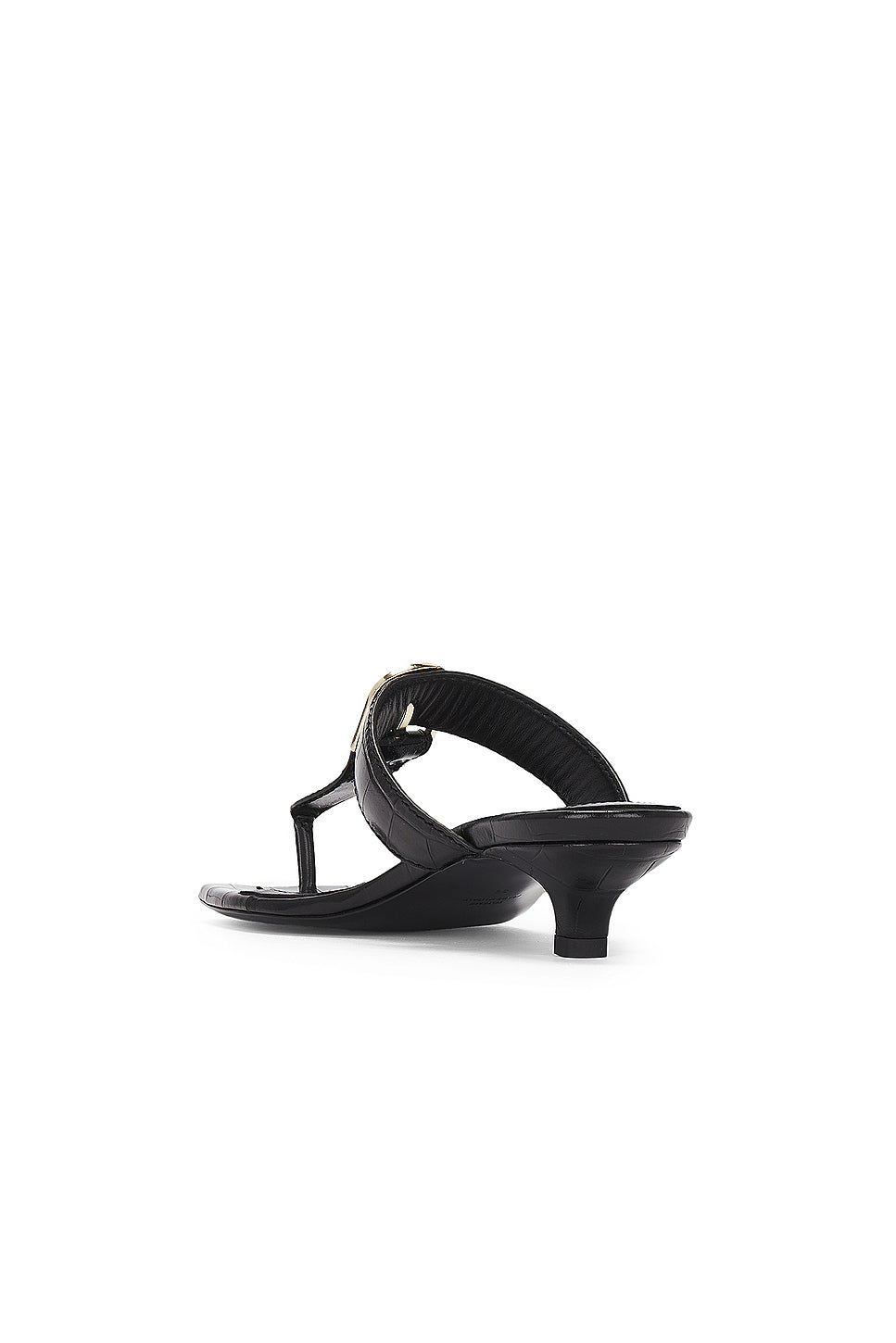 Belted Croco Flip Flop Heel