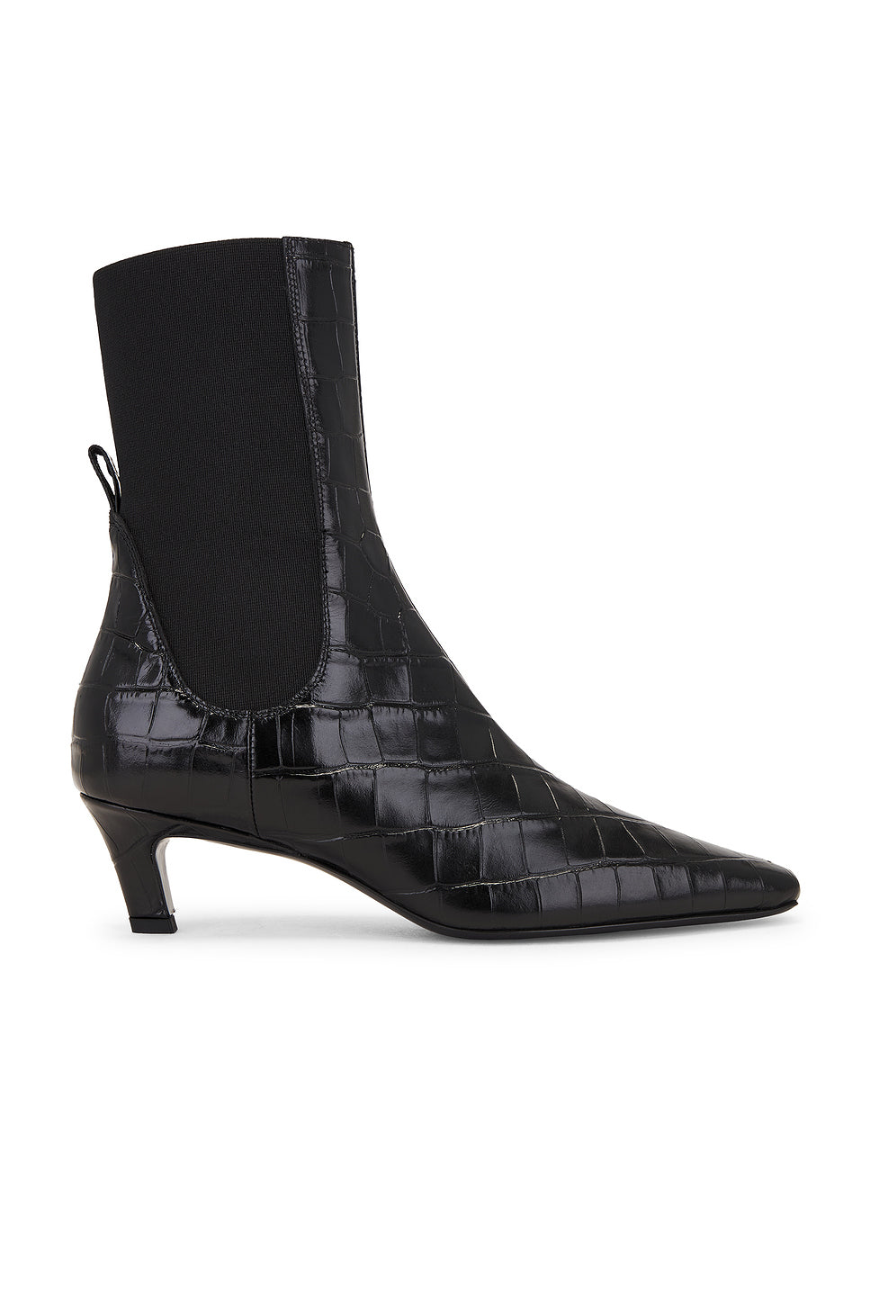 The Mid Heel Leather Boot