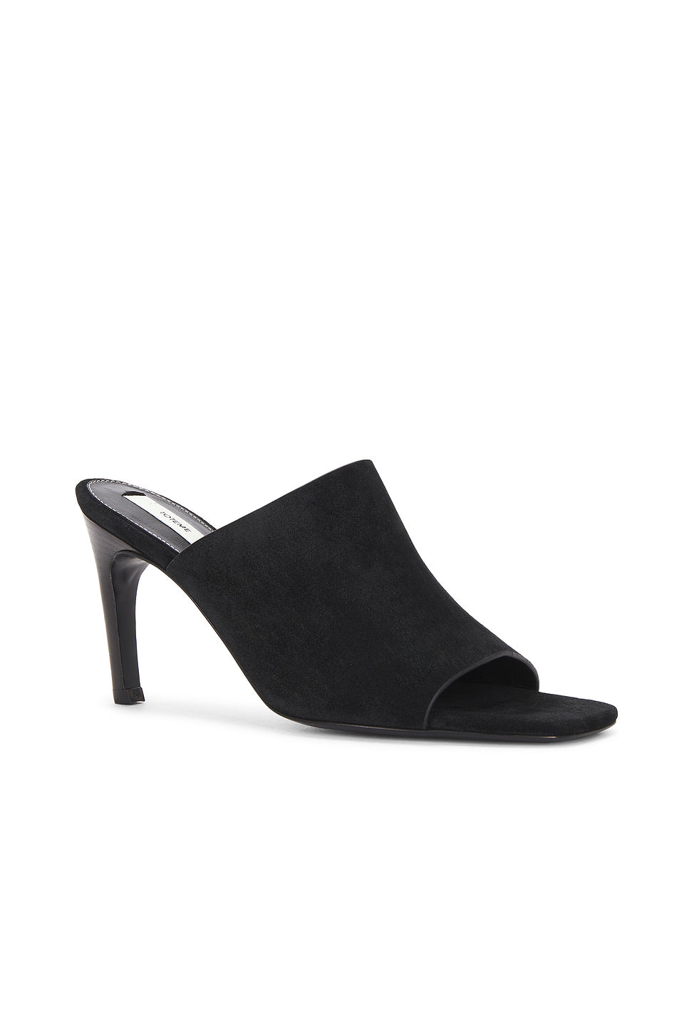 Velour Leather Bandeau Mule