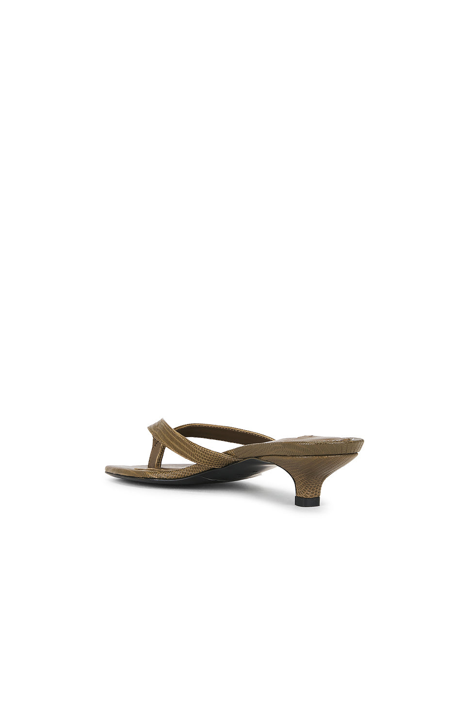 Lizard Embossed Heeled Flip Flop