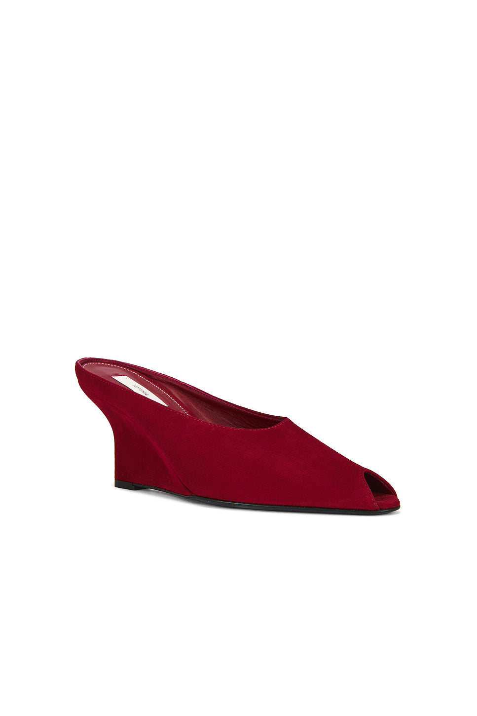 Peep Toe Velvet Wedge