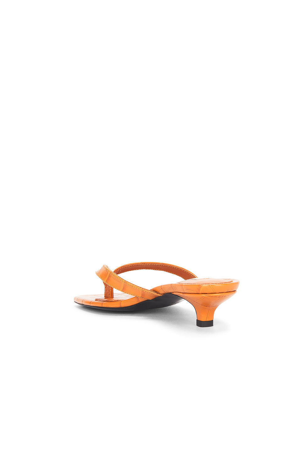 Croco Embossed Heeled Flip Flop
