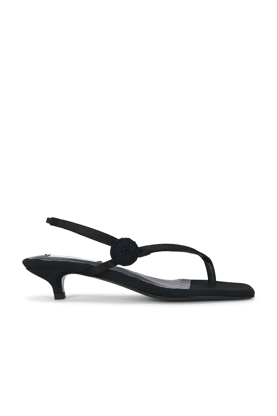 Slingback Satin Heeled Flip Flop