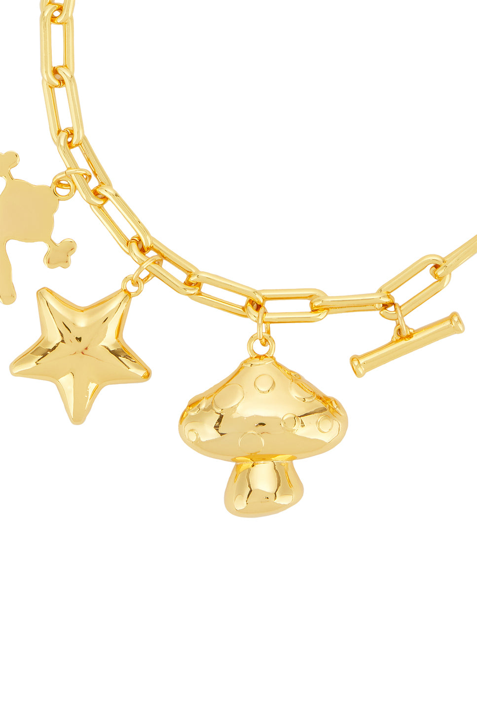 Girl, Star, Mushroom, & Elephant Charm Necklace