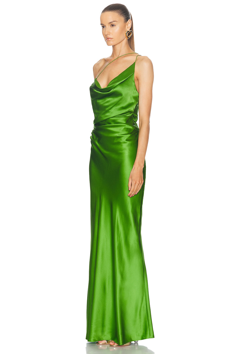 One Shoulder Cowl Gown