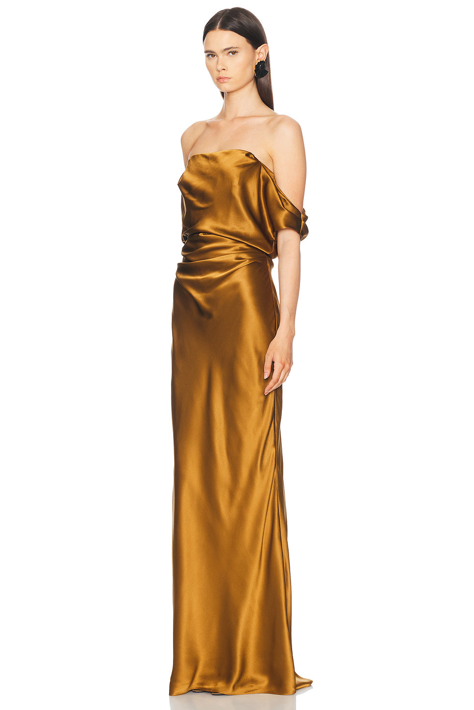 Strapless Arm Drape Gown