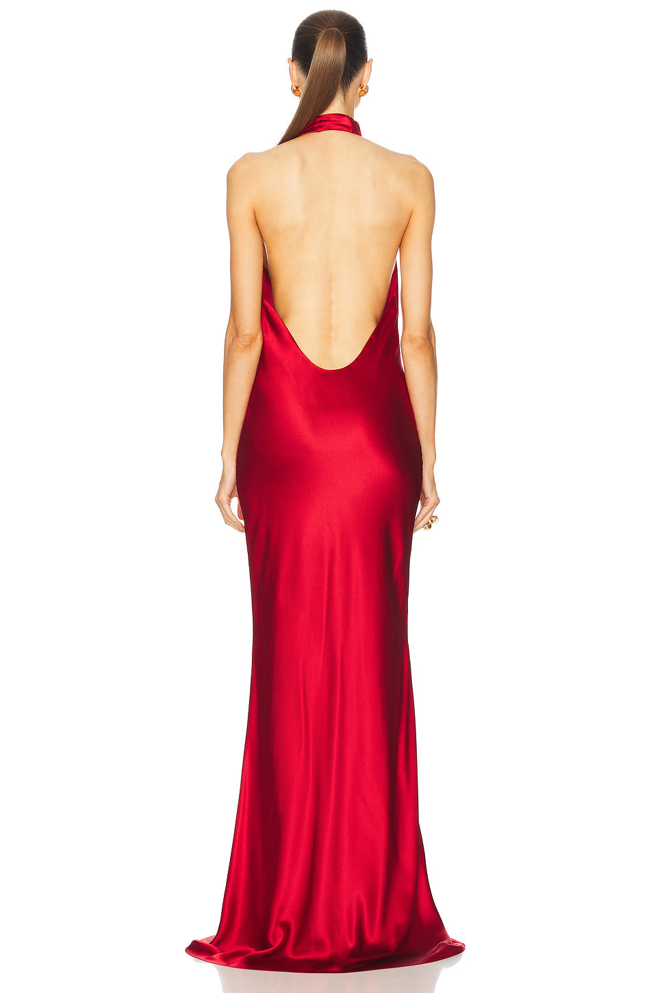 Halter Drape Bias Gown