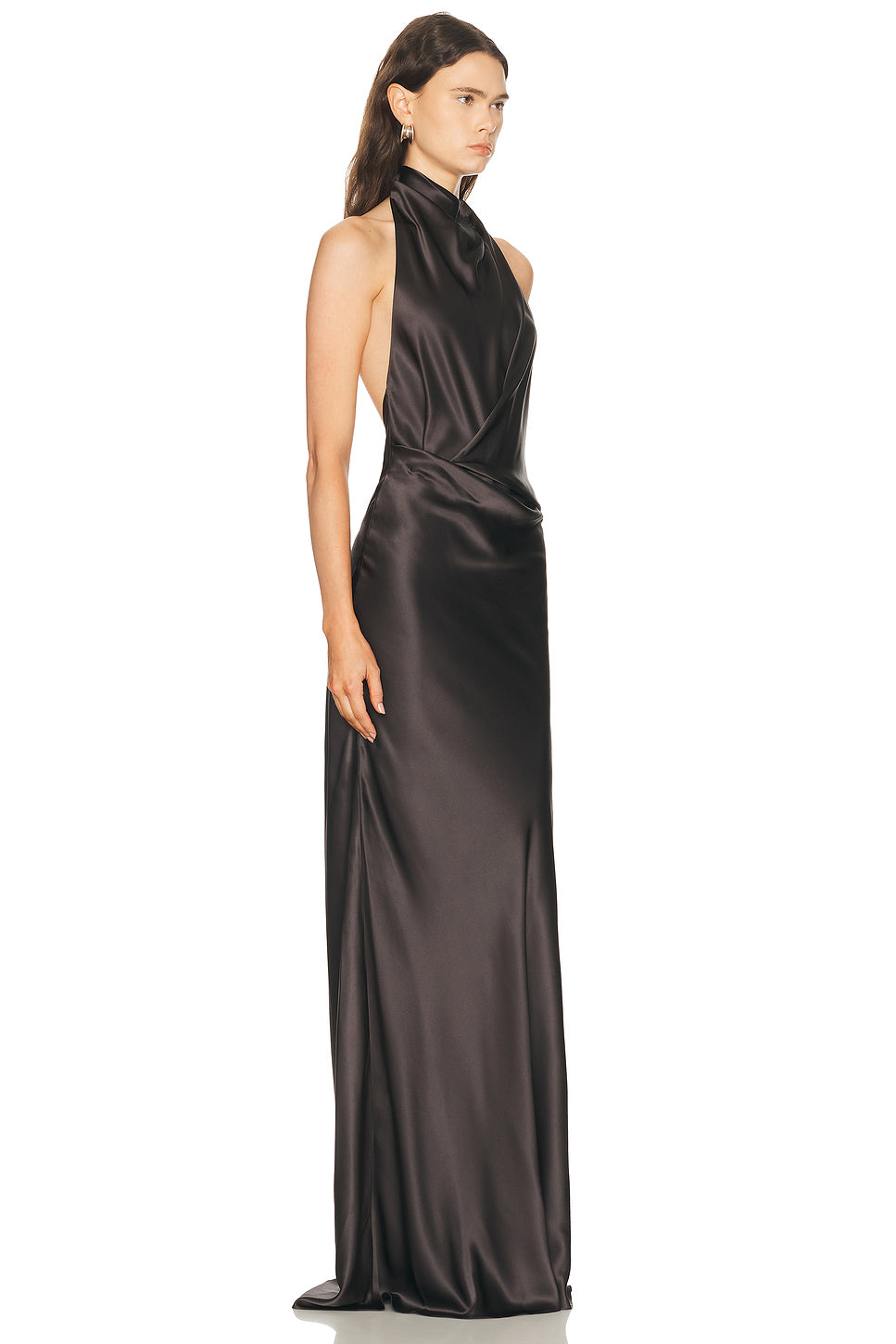 Halter Drape Bias Gown