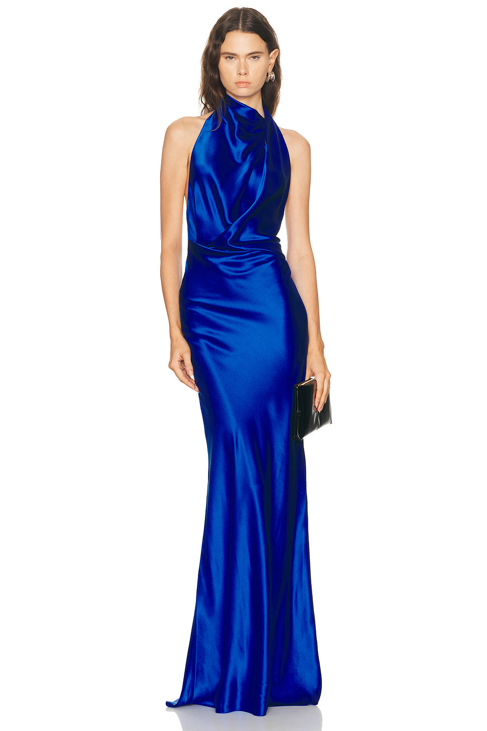 Halter Drape Bias Gown