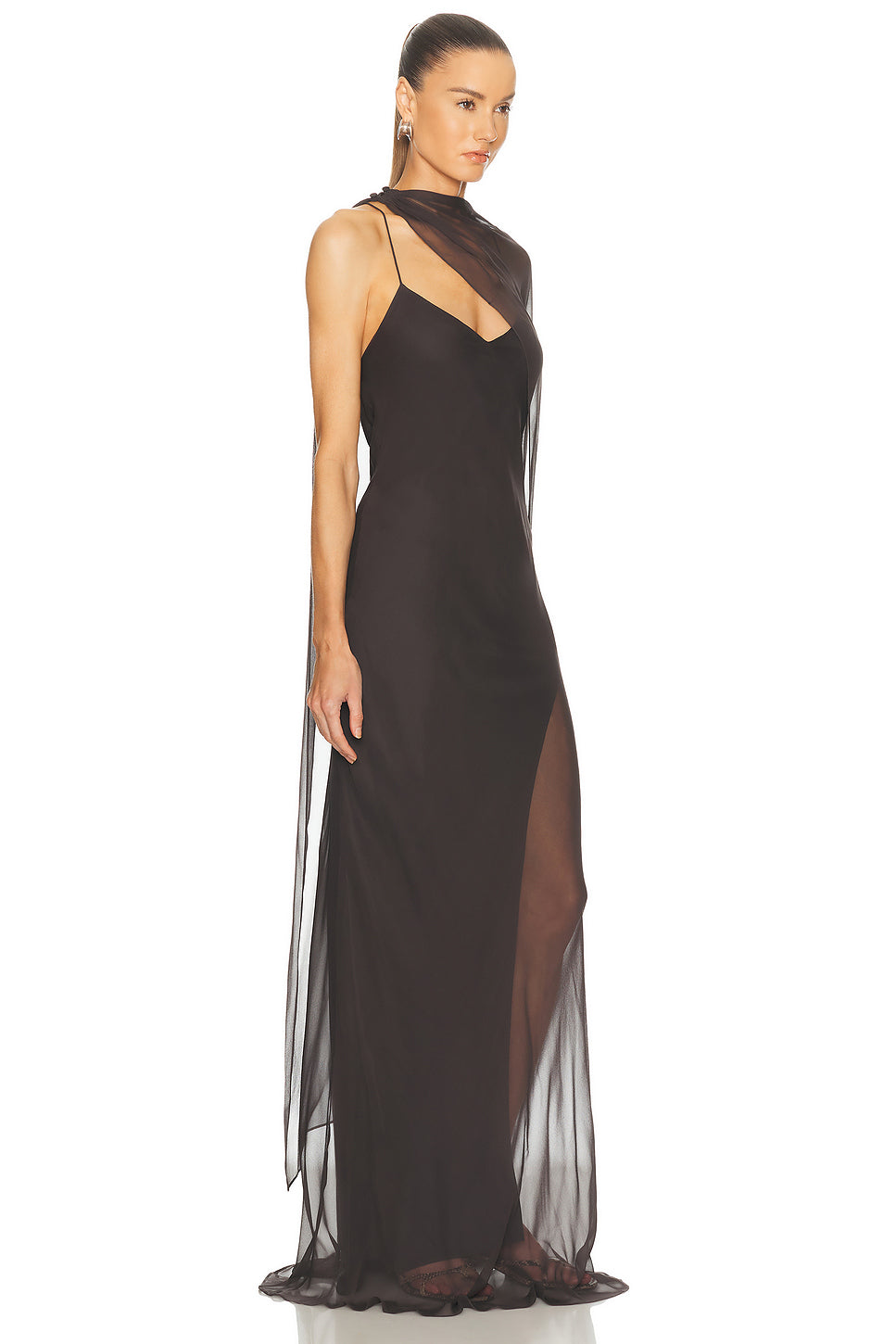 Cape Cami Slit Gown