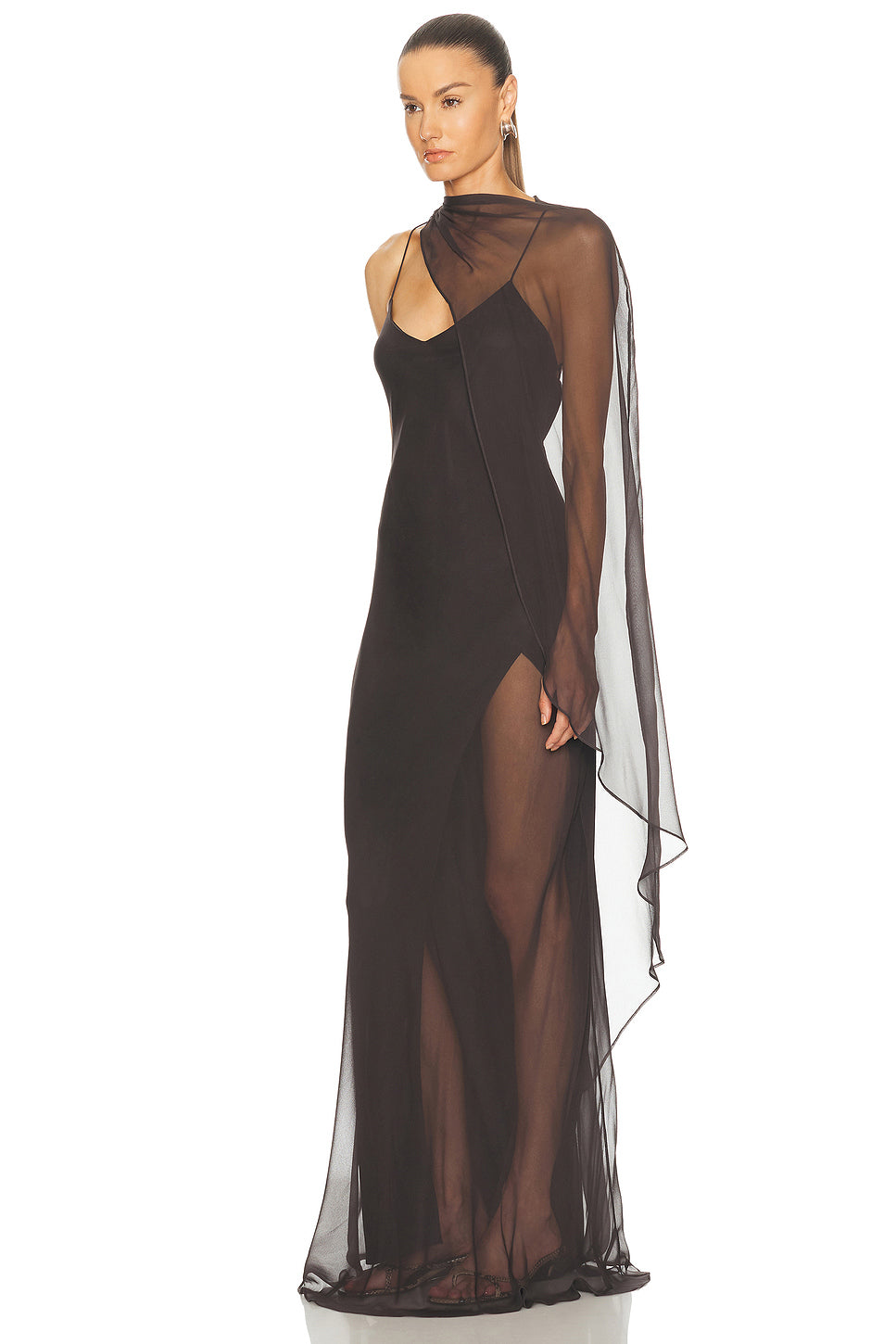 Cape Cami Slit Gown