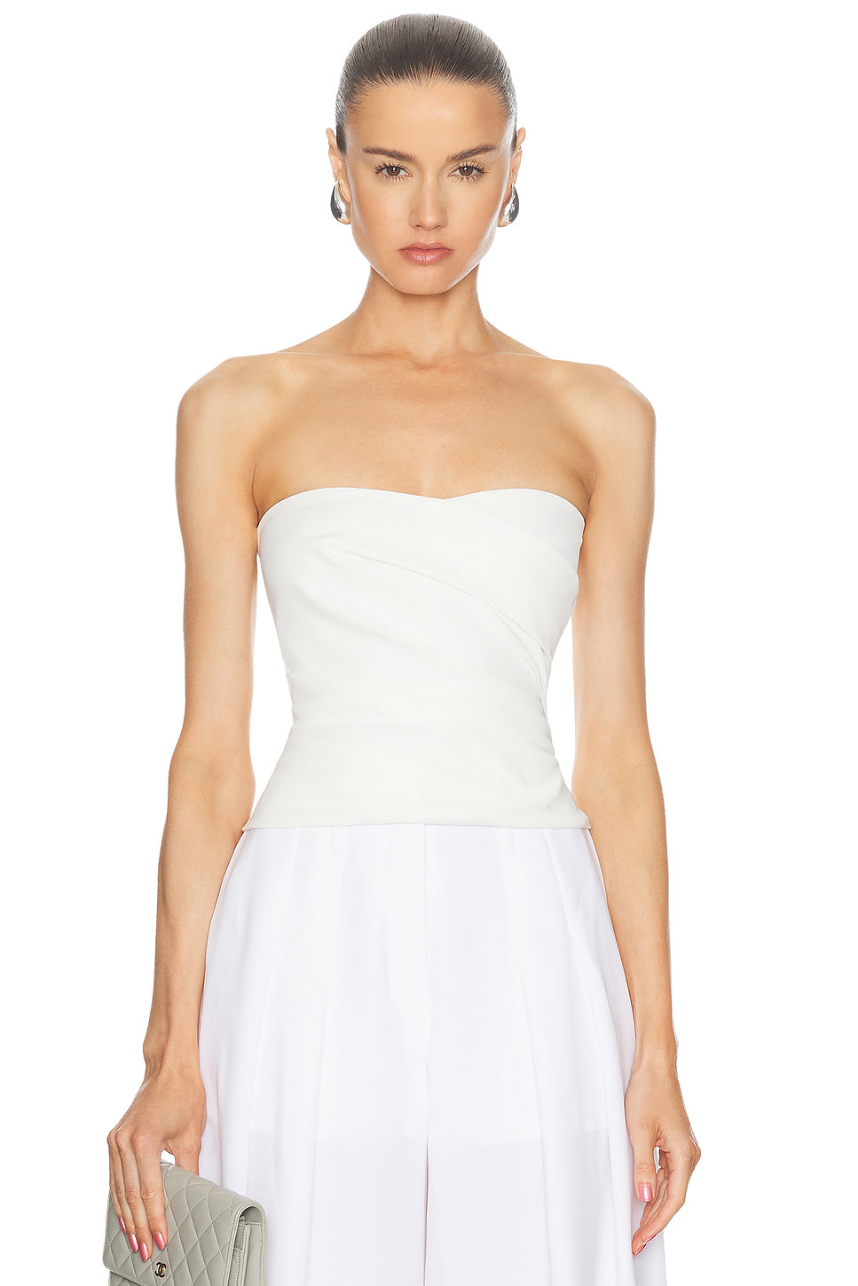 Strapless Pleat Top