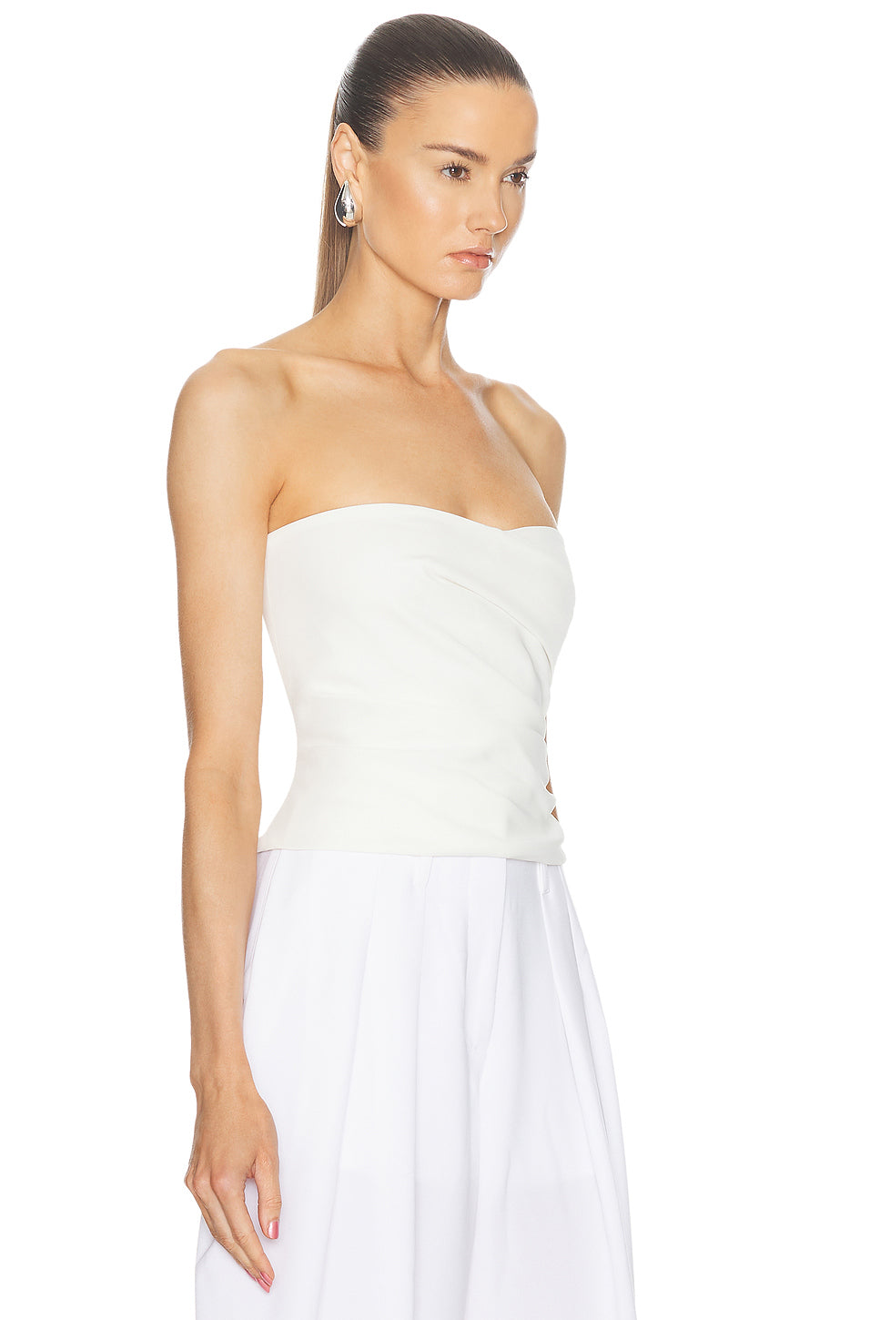 Strapless Pleat Top