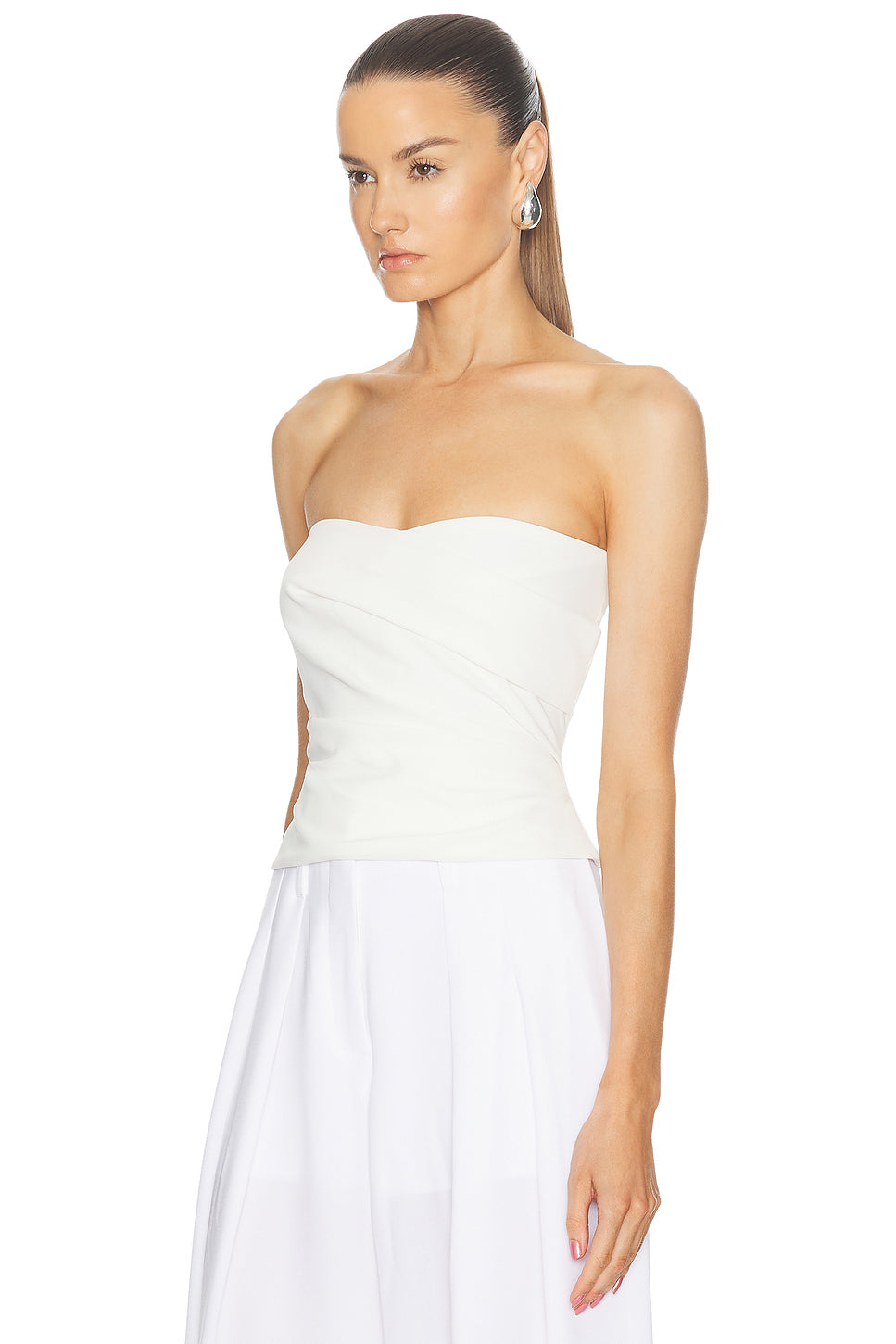 Strapless Pleat Top