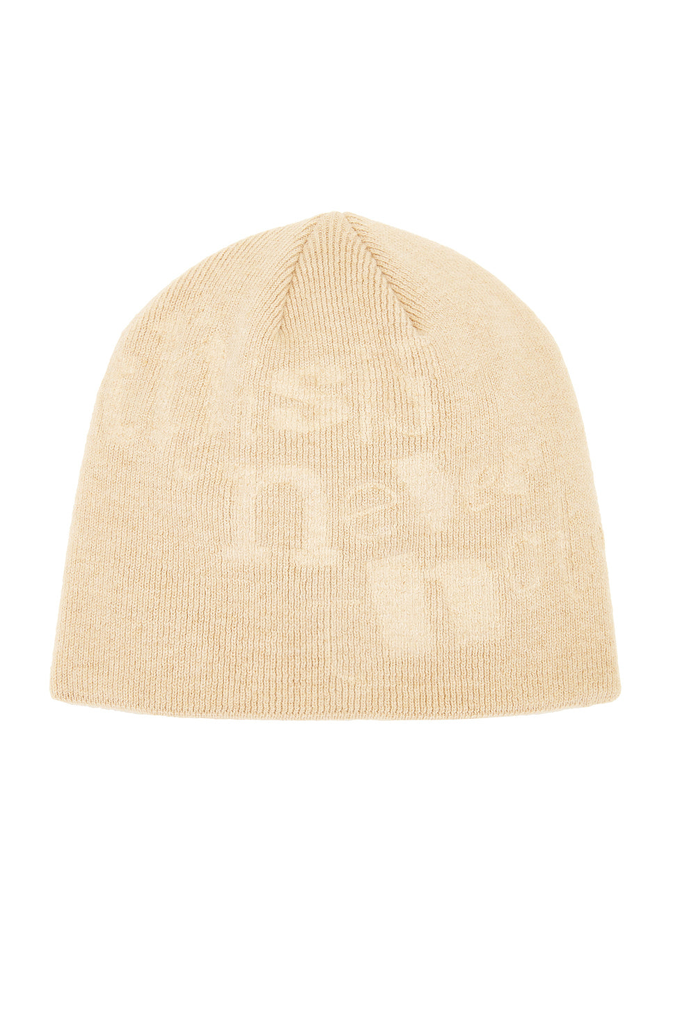 Debossed No Cuff Beanie