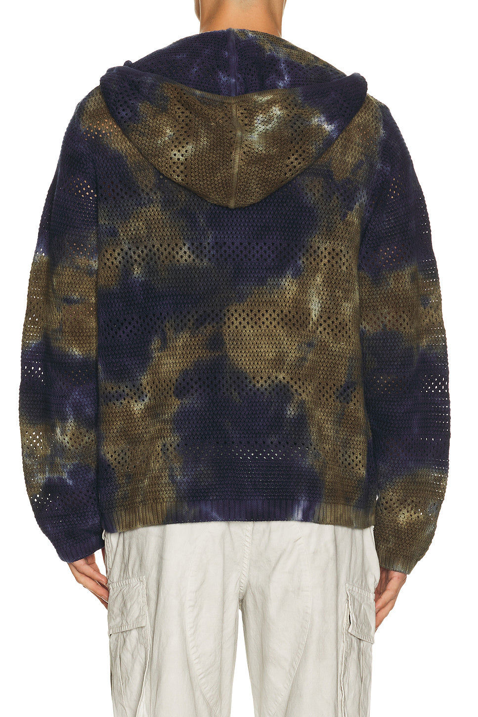 Crochet Knit Zip Hoodie
